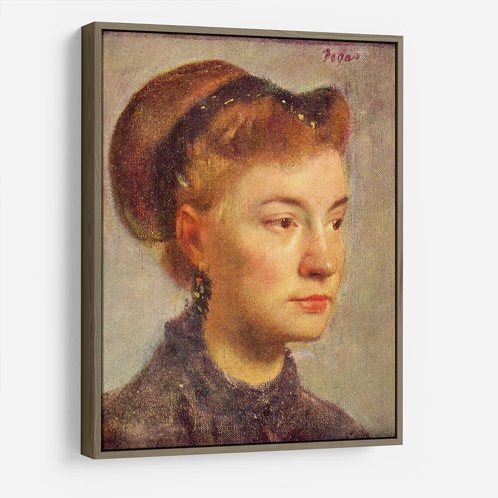 Portrait of a young Lady by Degas HD Metal Print - Canvas Art Rocks - 10