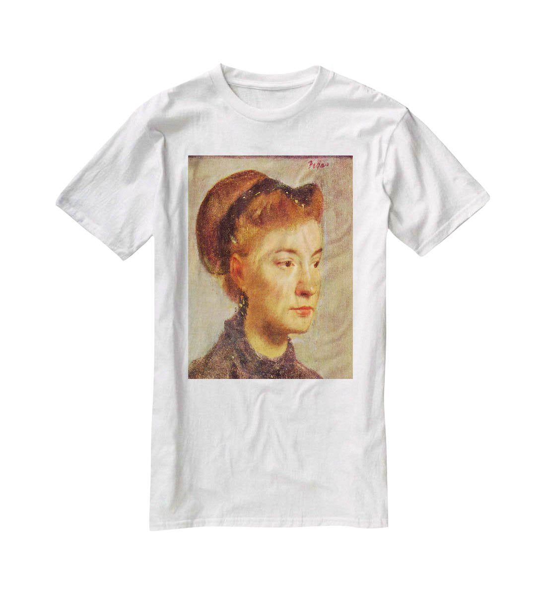 Portrait of a young Lady by Degas T-Shirt - Canvas Art Rocks - 5