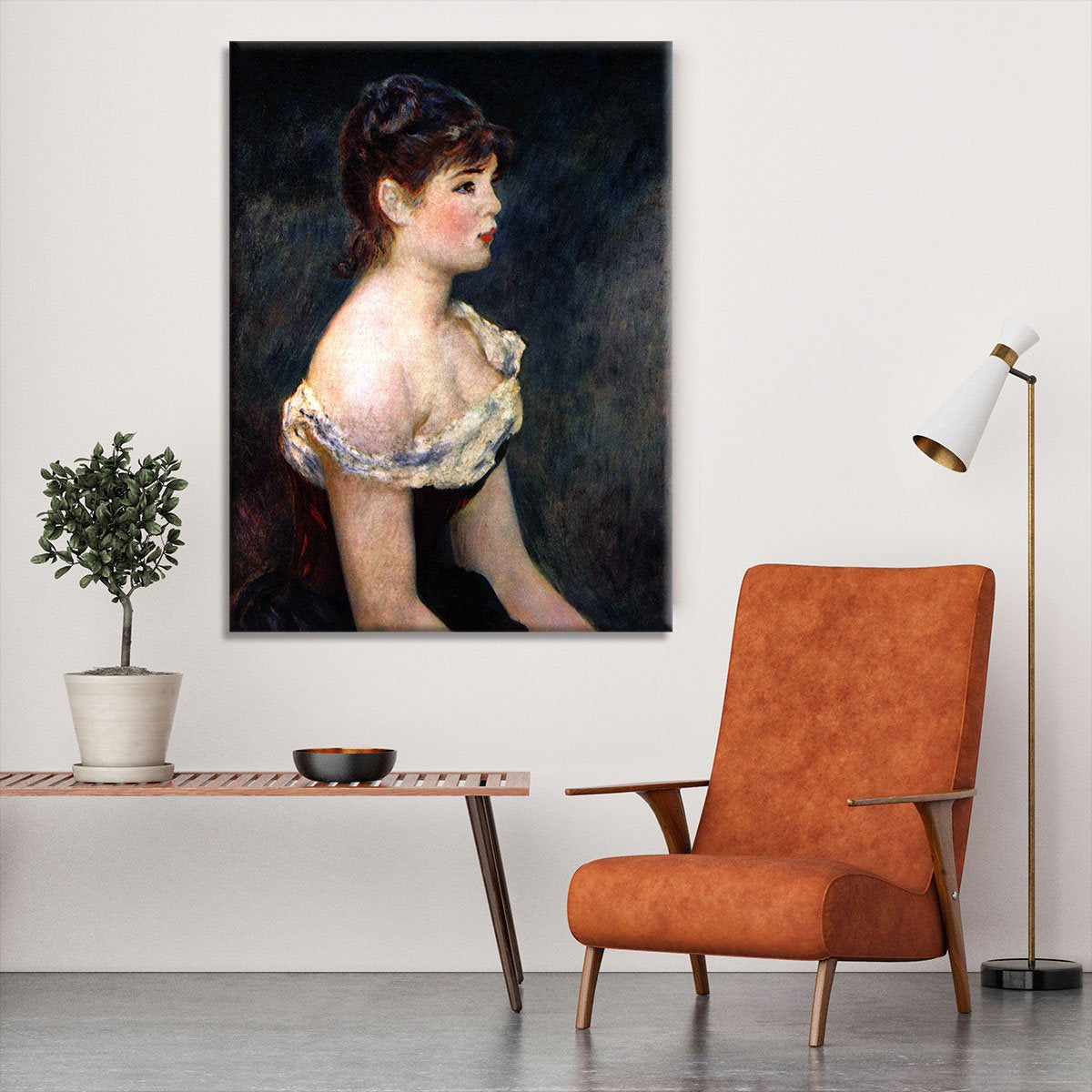 Portrait of a young girl by Renoir Canvas Print or Poster