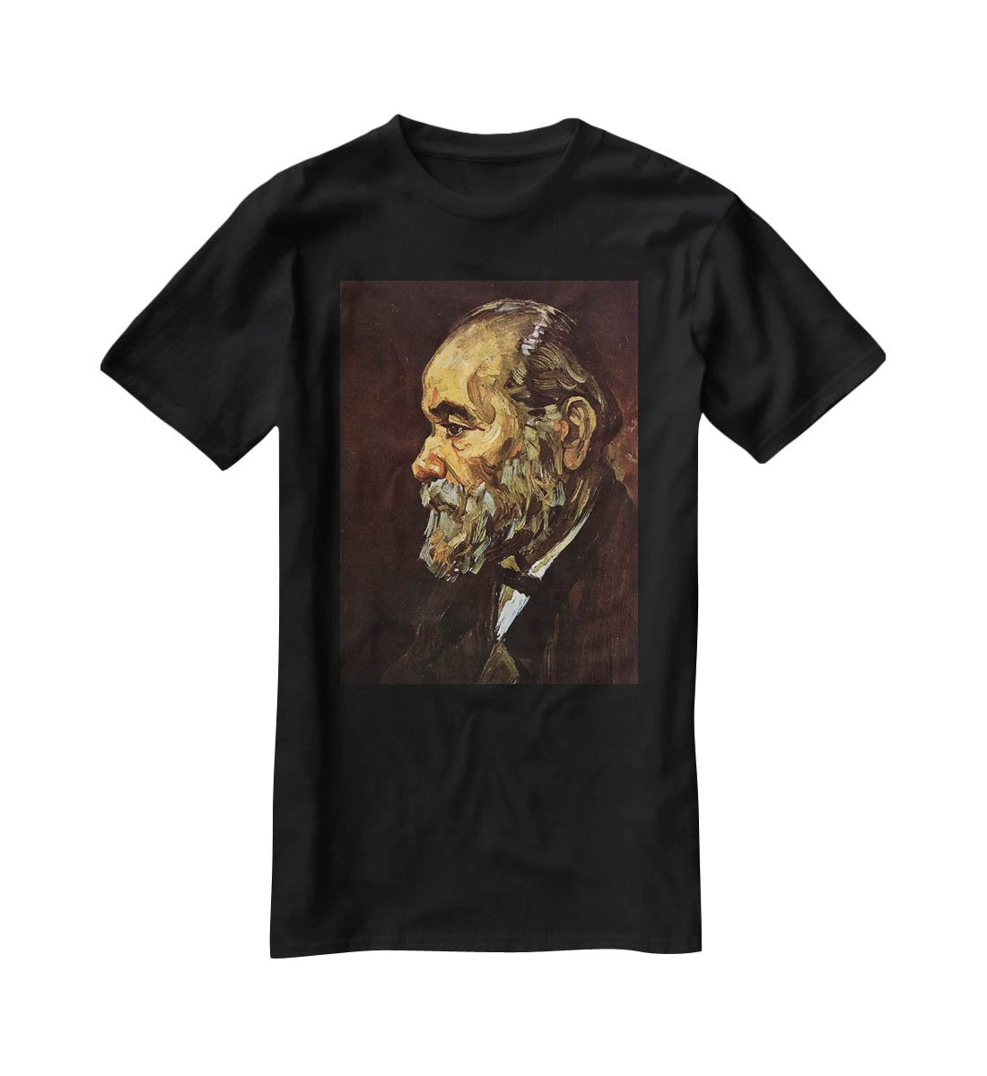 Portrait of an Old Man with Beard by Van Gogh T-Shirt - Canvas Art Rocks - 1