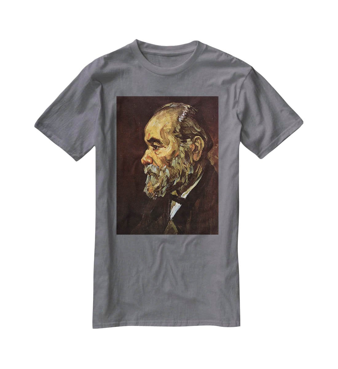 Portrait of an Old Man with Beard by Van Gogh T-Shirt - Canvas Art Rocks - 3