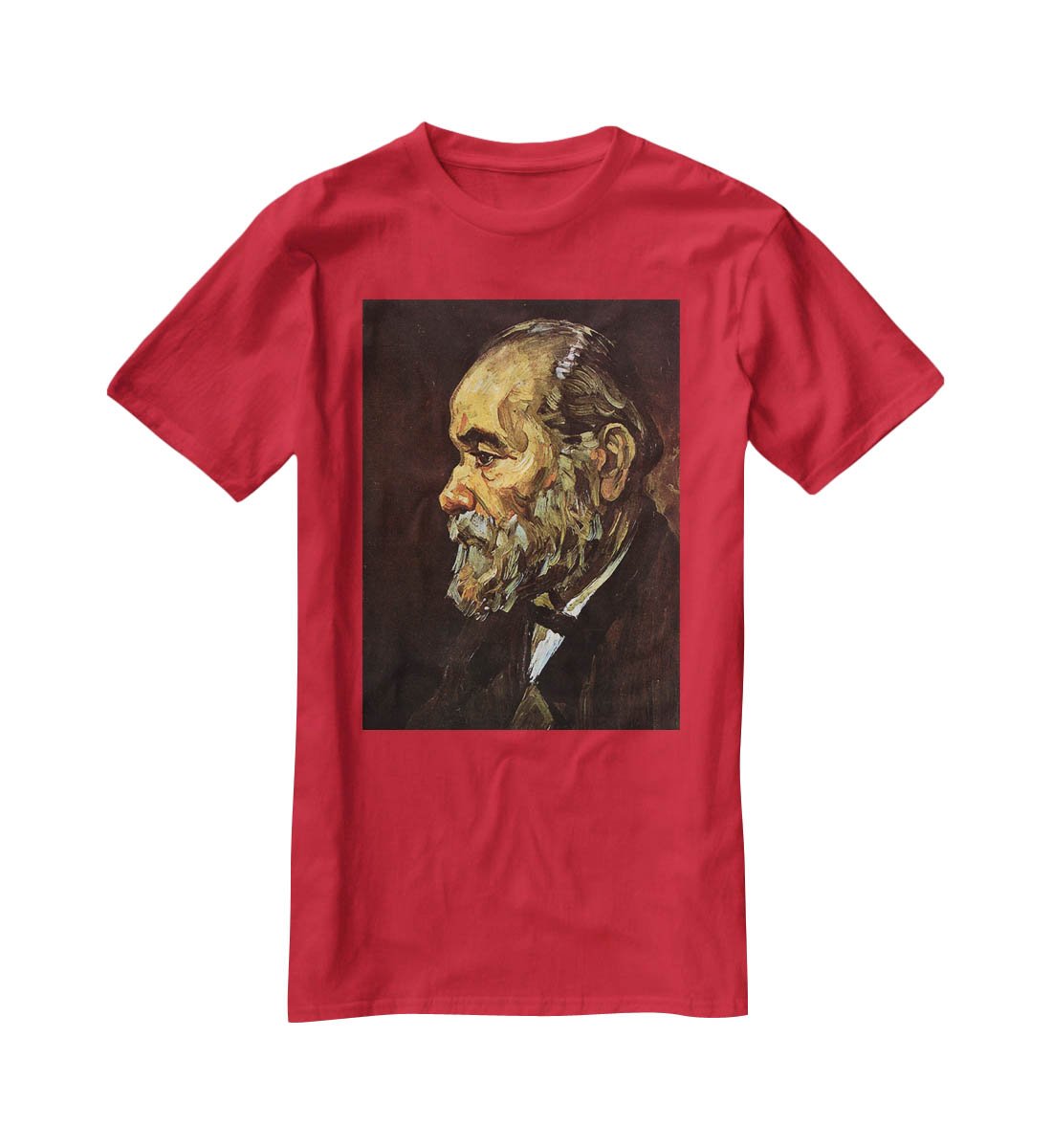Portrait of an Old Man with Beard by Van Gogh T-Shirt - Canvas Art Rocks - 4