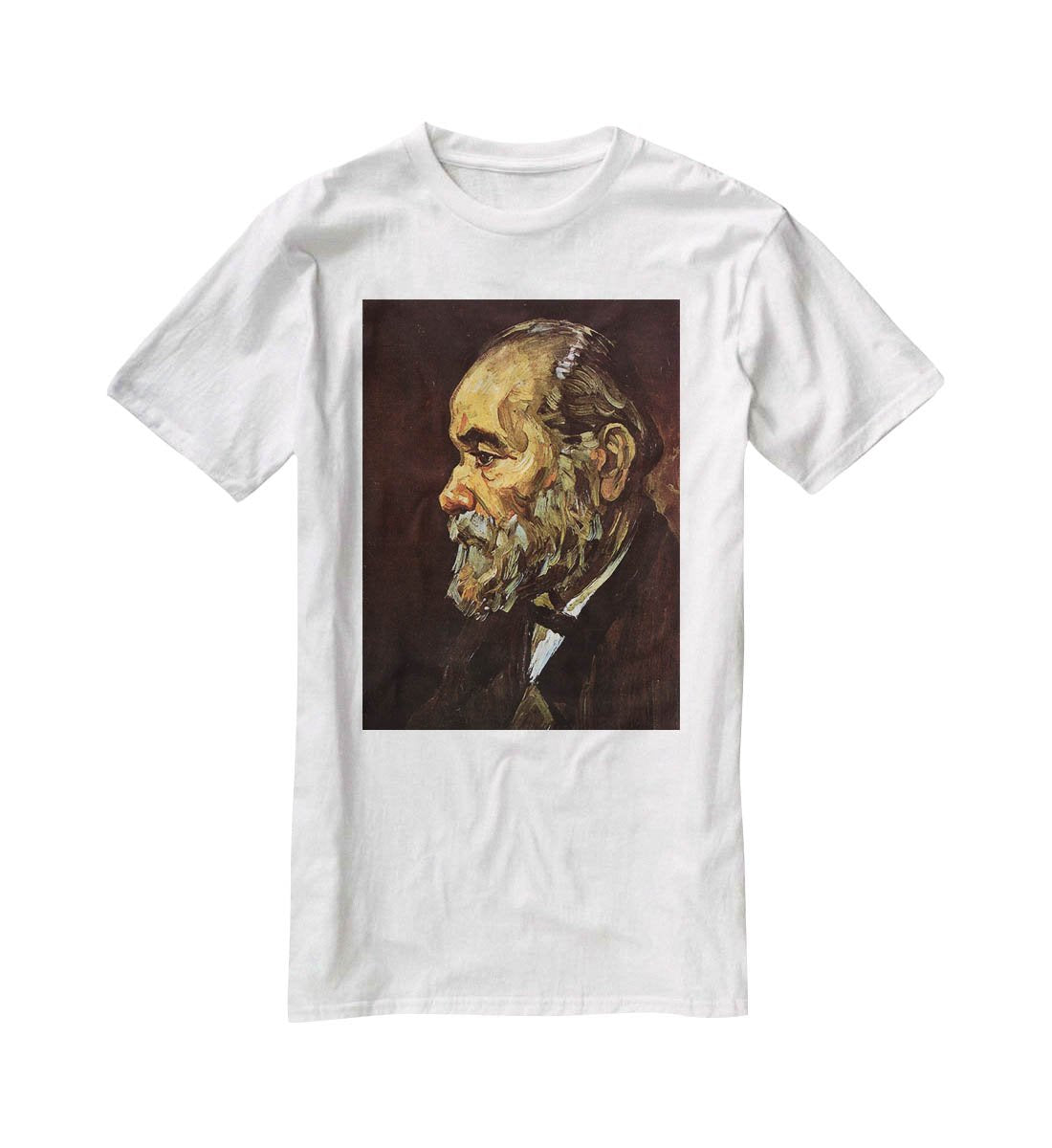 Portrait of an Old Man with Beard by Van Gogh T-Shirt - Canvas Art Rocks - 5