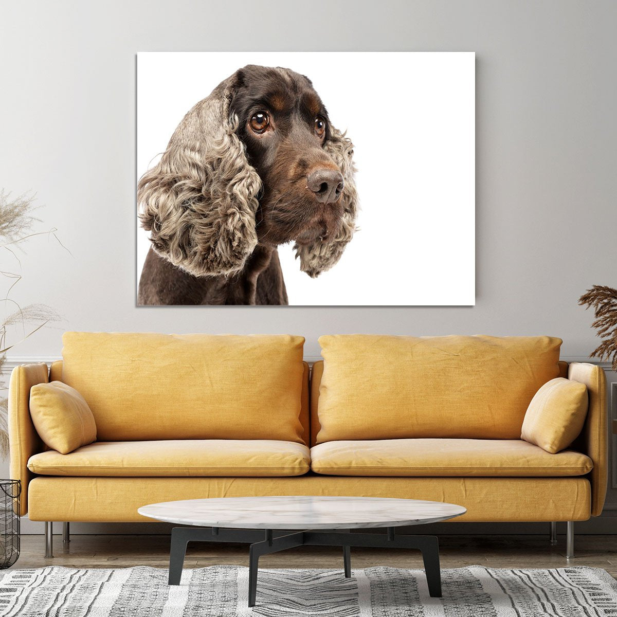 Portrait of an adorable English Cocker Spaniel Canvas Print or Poster