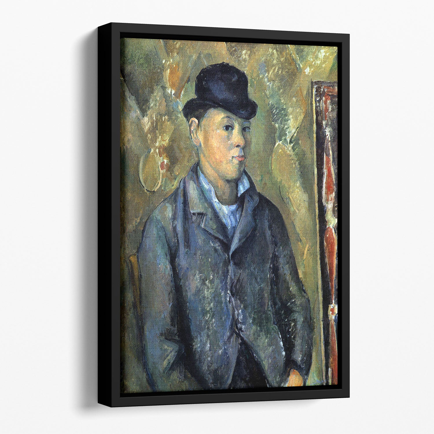 Portrait of his son Paul CÇzanne by Cezanne Floating Framed Canvas - Canvas Art Rocks - 1