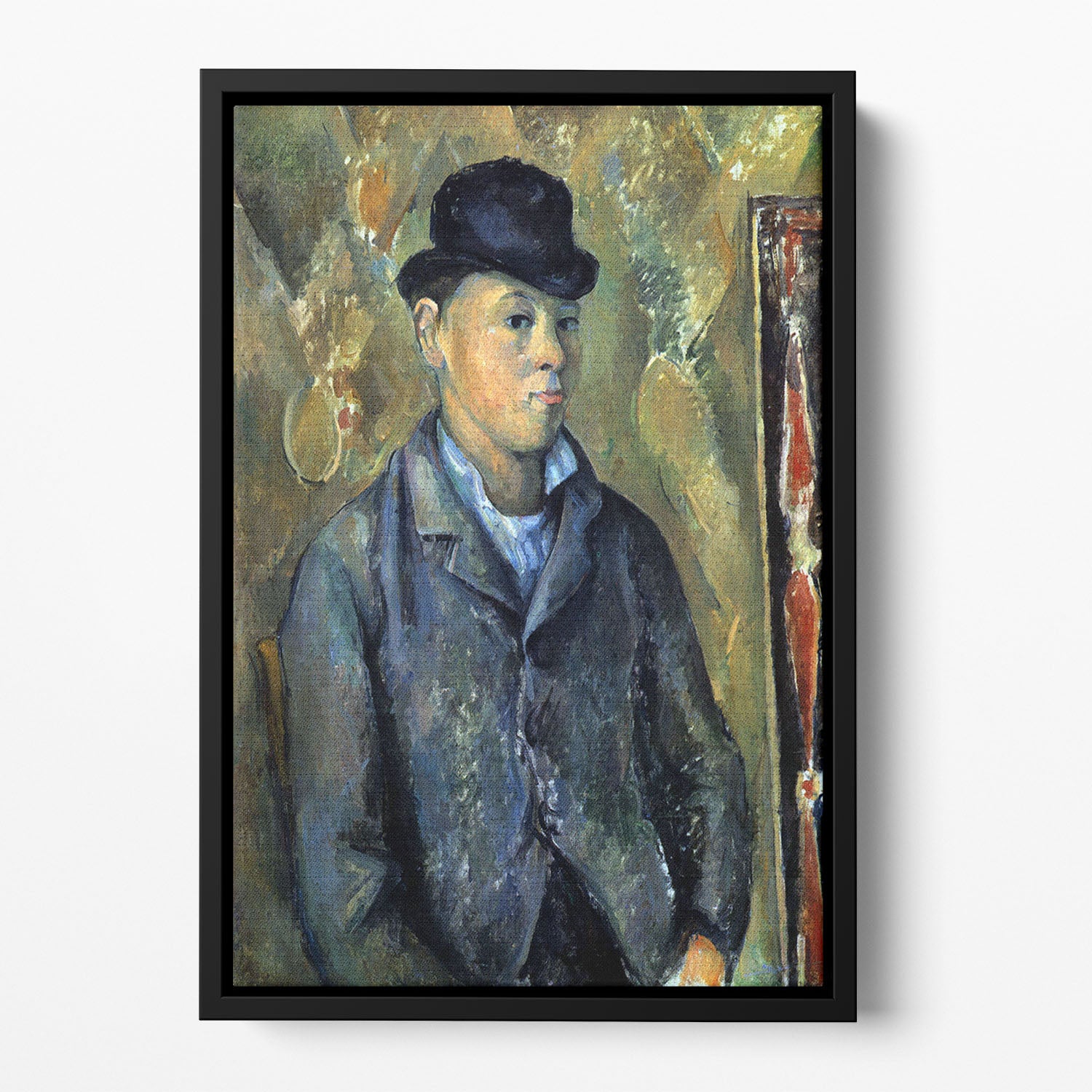 Portrait of his son Paul CÇzanne by Cezanne Floating Framed Canvas - Canvas Art Rocks - 2