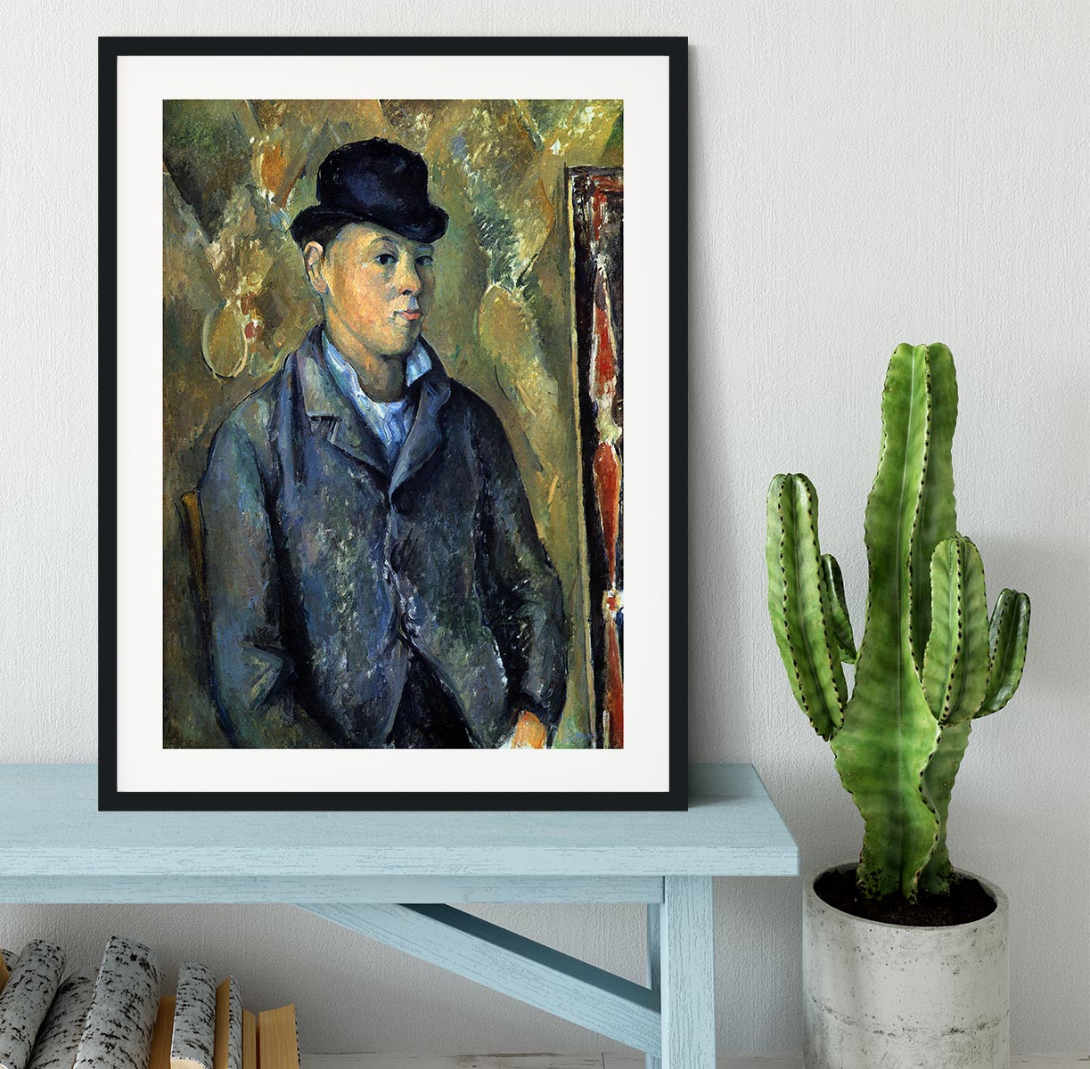 Portrait of his son Paul CÇzanne by Cezanne Framed Print - Canvas Art Rocks - 1