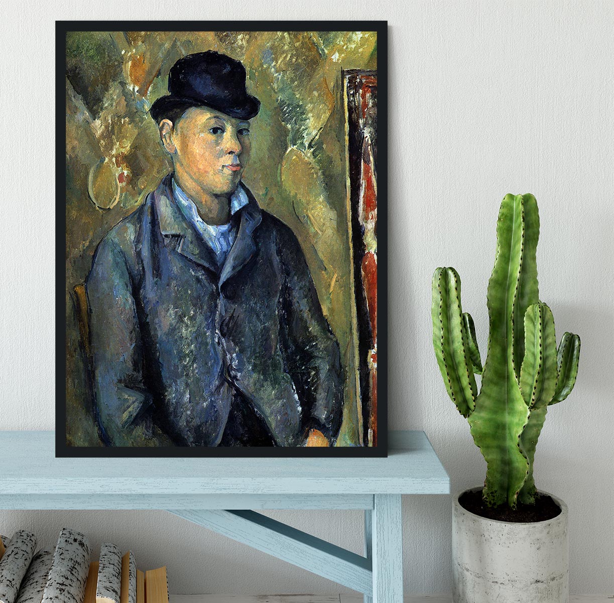 Portrait of his son Paul CÇzanne by Cezanne Framed Print - Canvas Art Rocks - 2