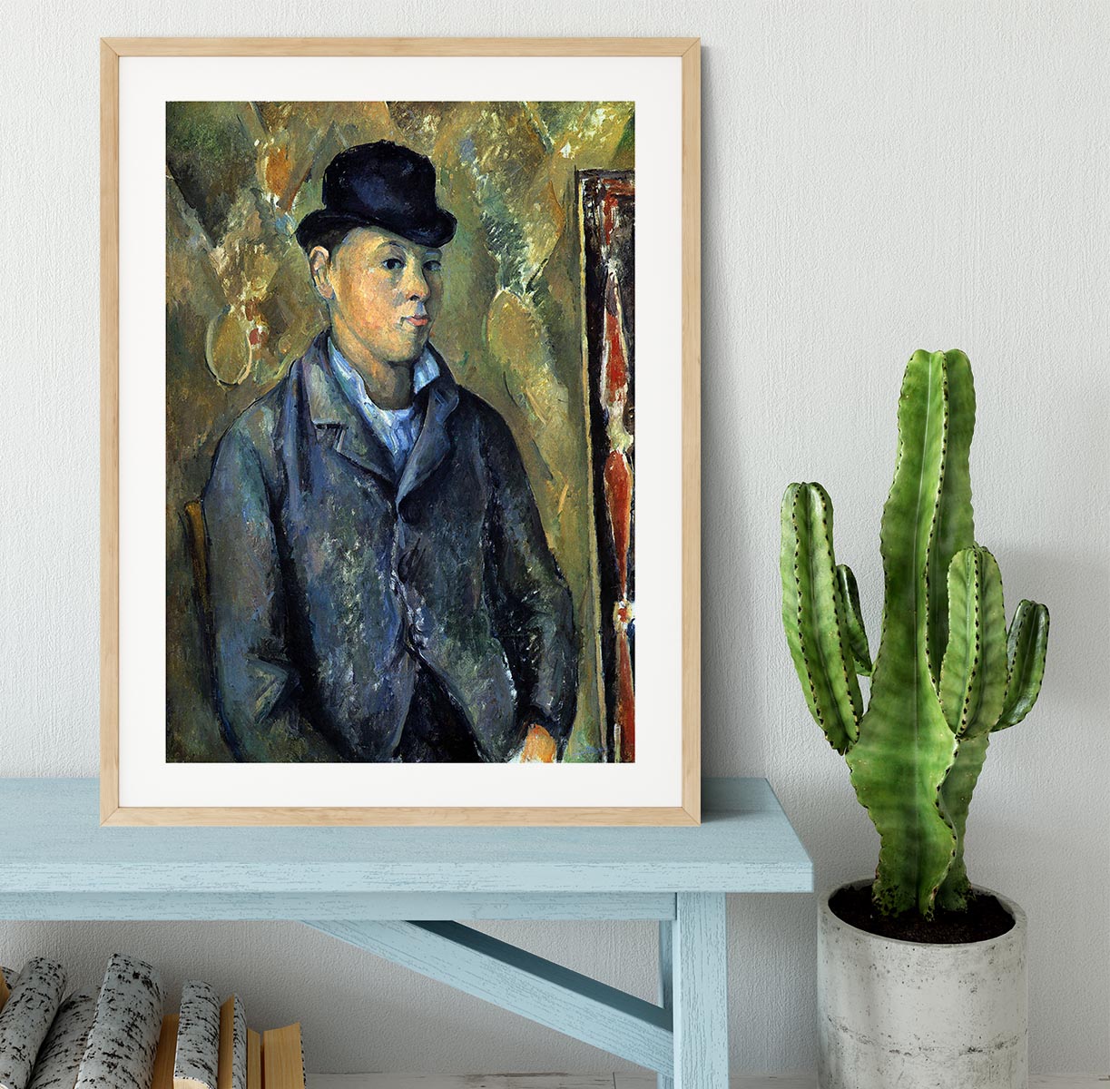 Portrait of his son Paul CÇzanne by Cezanne Framed Print - Canvas Art Rocks - 3