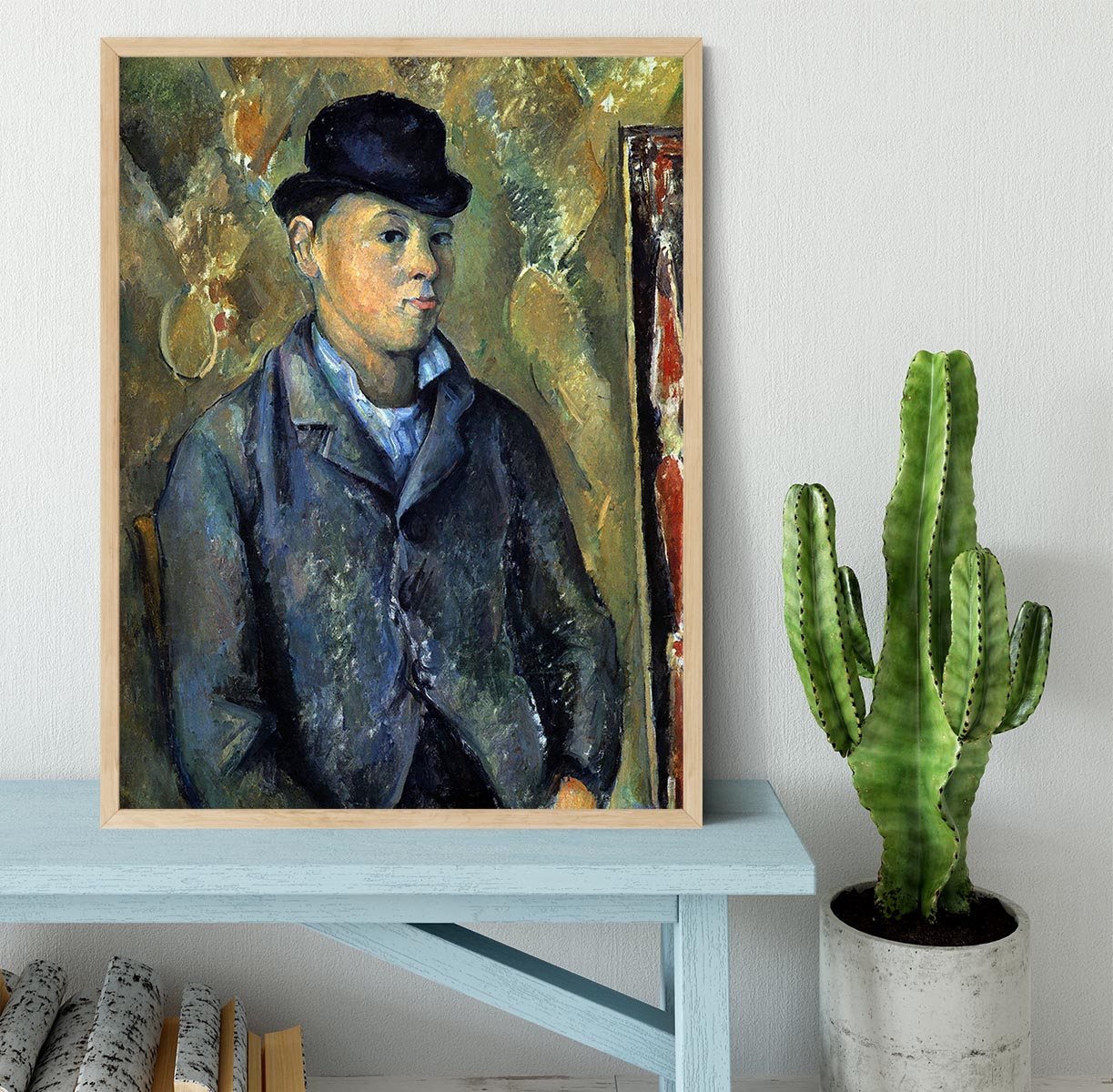 Portrait of his son Paul CÇzanne by Cezanne Framed Print - Canvas Art Rocks - 4