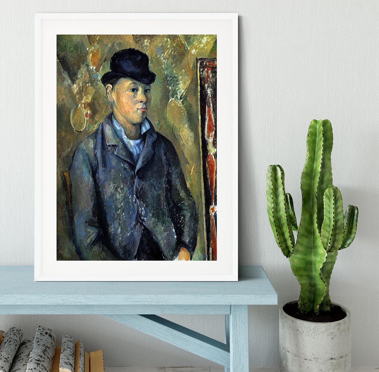 Portrait of his son Paul CÇzanne by Cezanne Framed Print - Canvas Art Rocks - 5