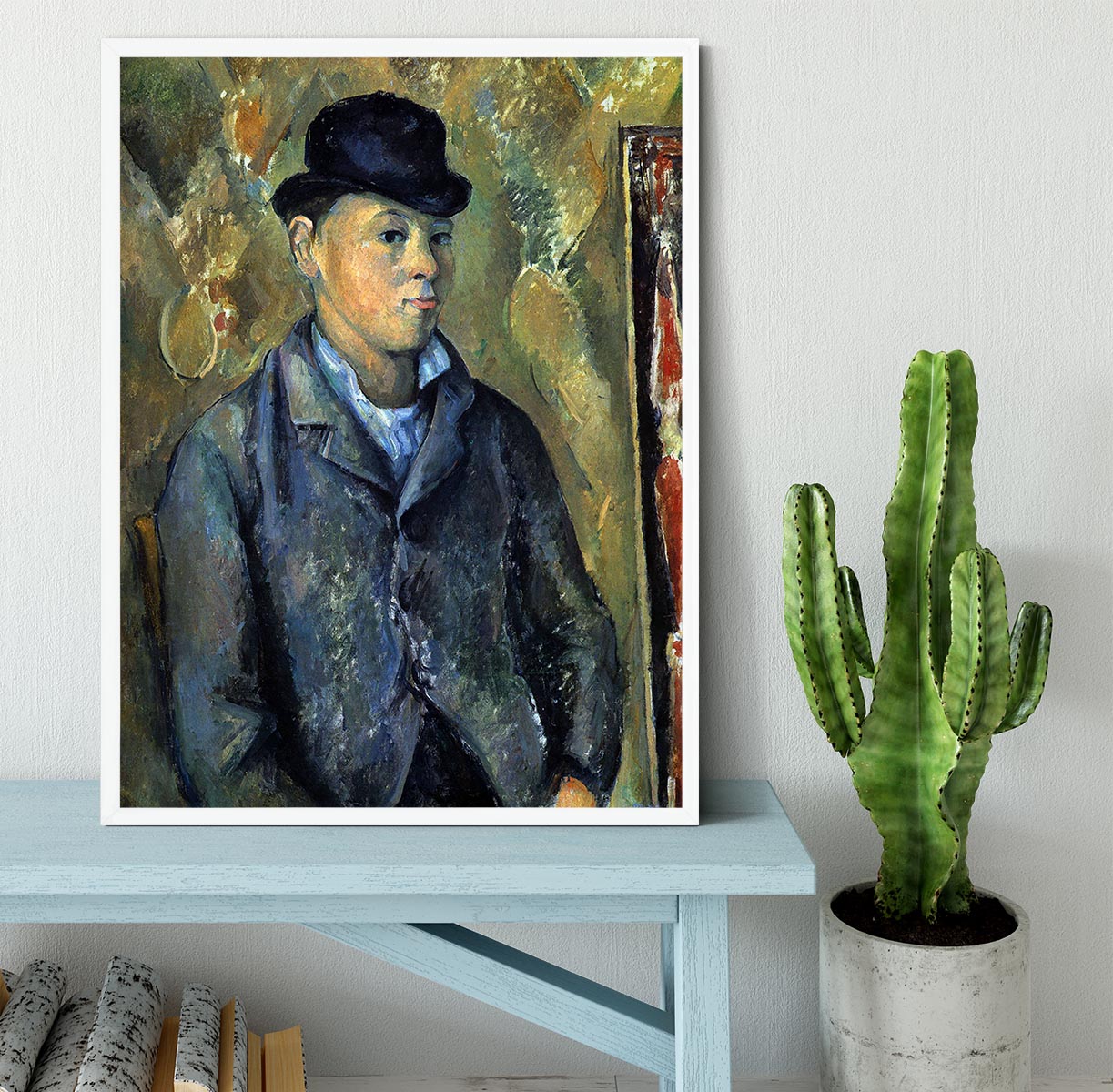 Portrait of his son Paul CÇzanne by Cezanne Framed Print - Canvas Art Rocks -6
