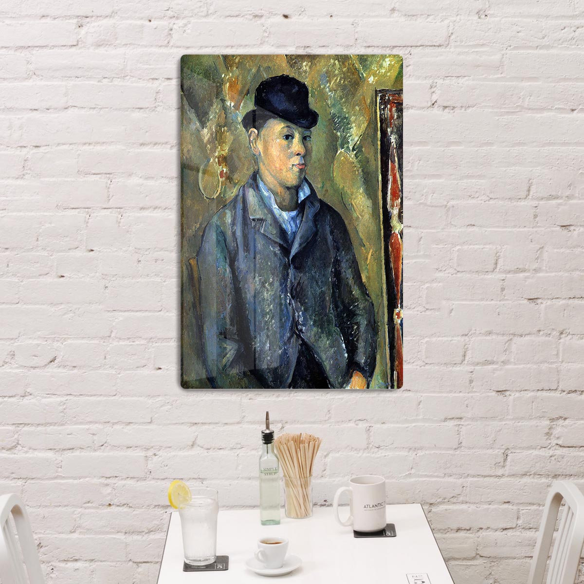 Portrait of his son Paul CÇzanne by Cezanne Acrylic Block - Canvas Art Rocks - 3