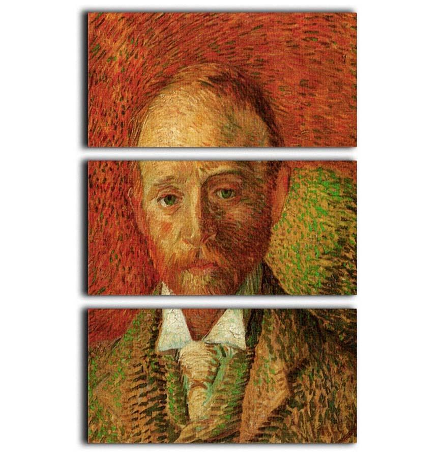 Portrait of the Art Dealer Alexander Reid by Van Gogh 3 Split Panel Canvas Print - Canvas Art Rocks - 1