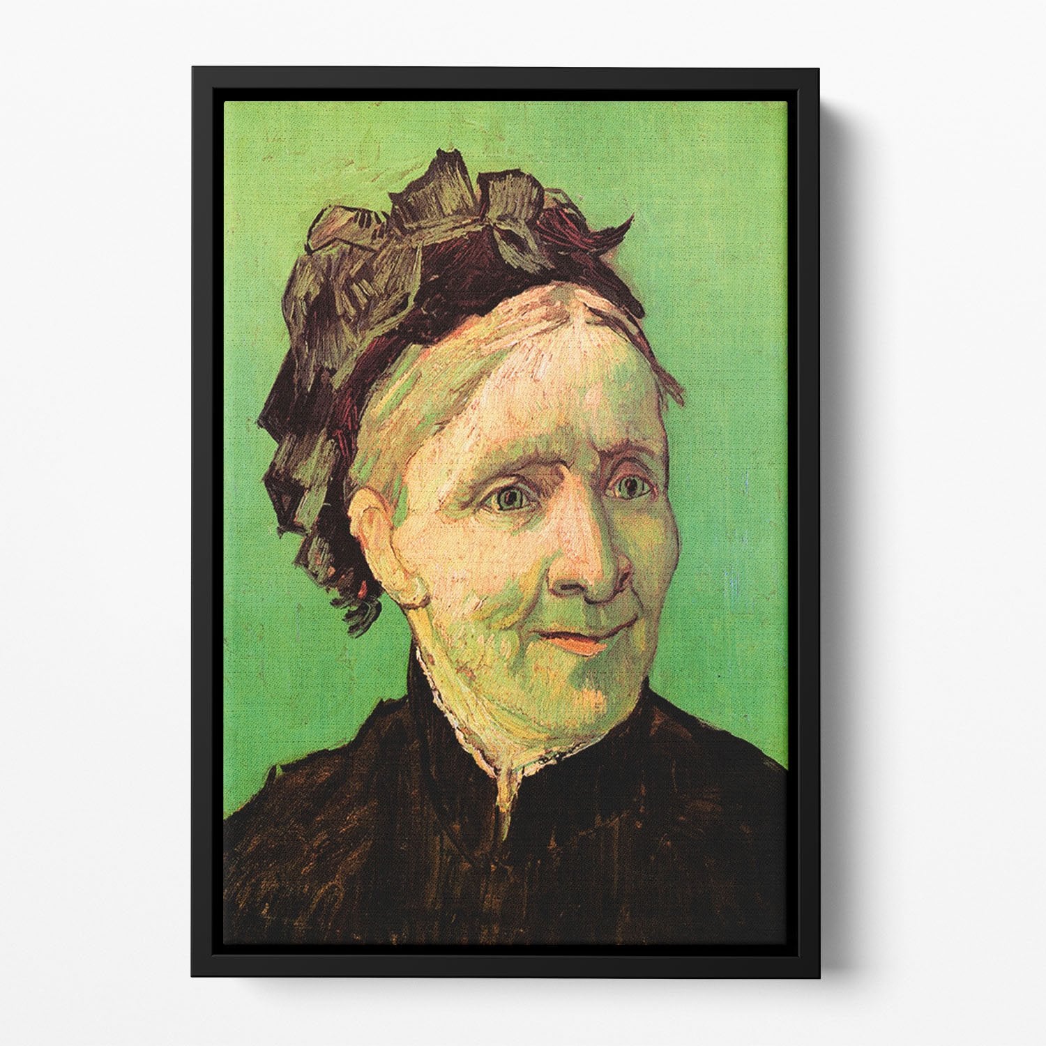 Portrait of the Artist's Mother by Van Gogh Floating Framed Canvas