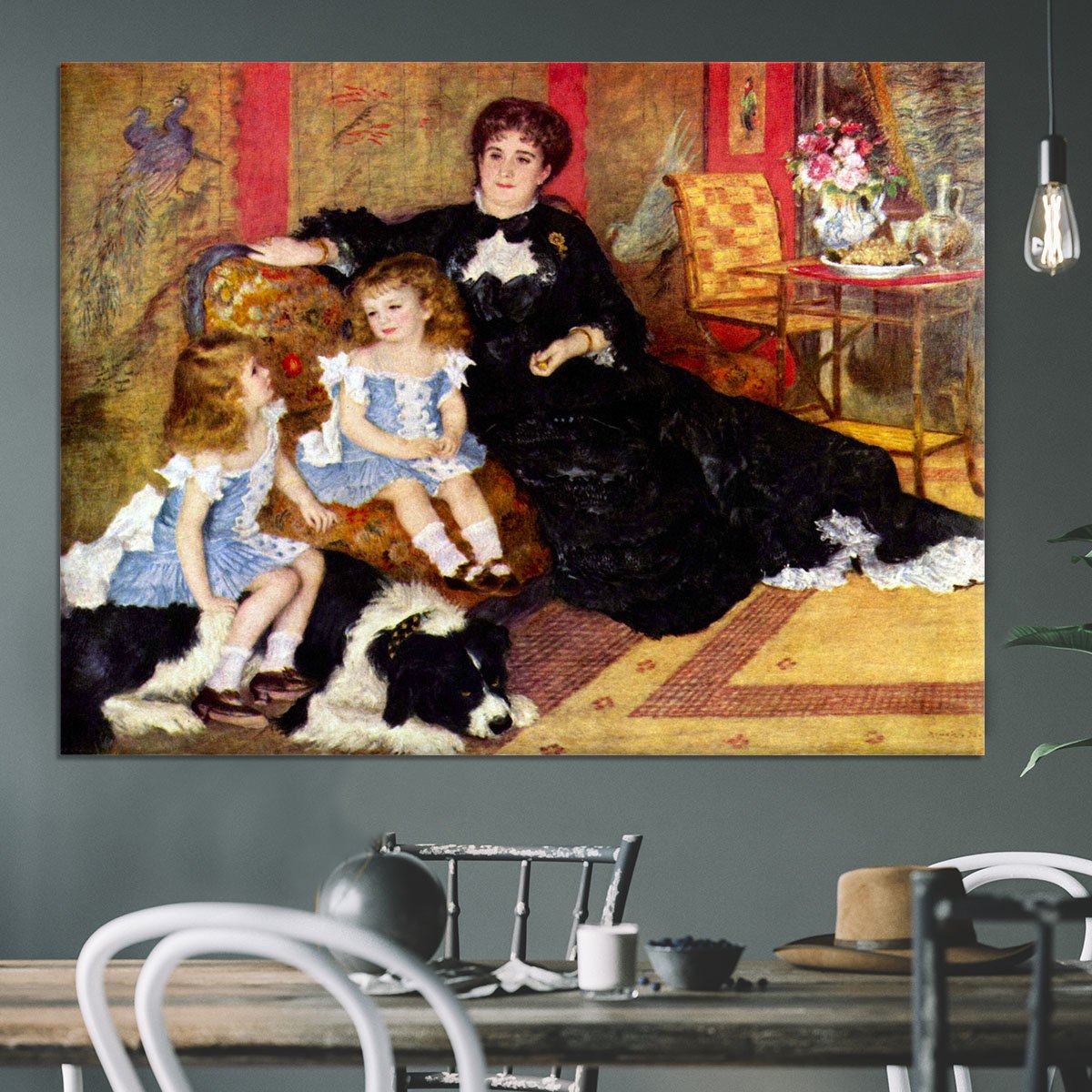 Portrait of the Mrs Charpentier and her children by Renoir Canvas Print or Poster