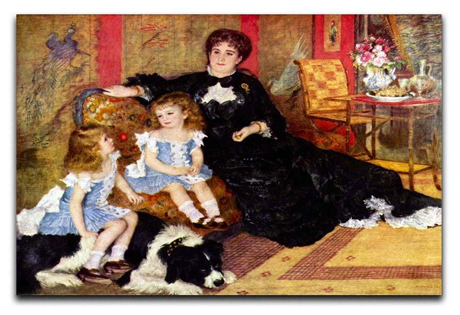 Portrait of the Mrs Charpentier and her children by Renoir Canvas Print or Poster  - Canvas Art Rocks - 1