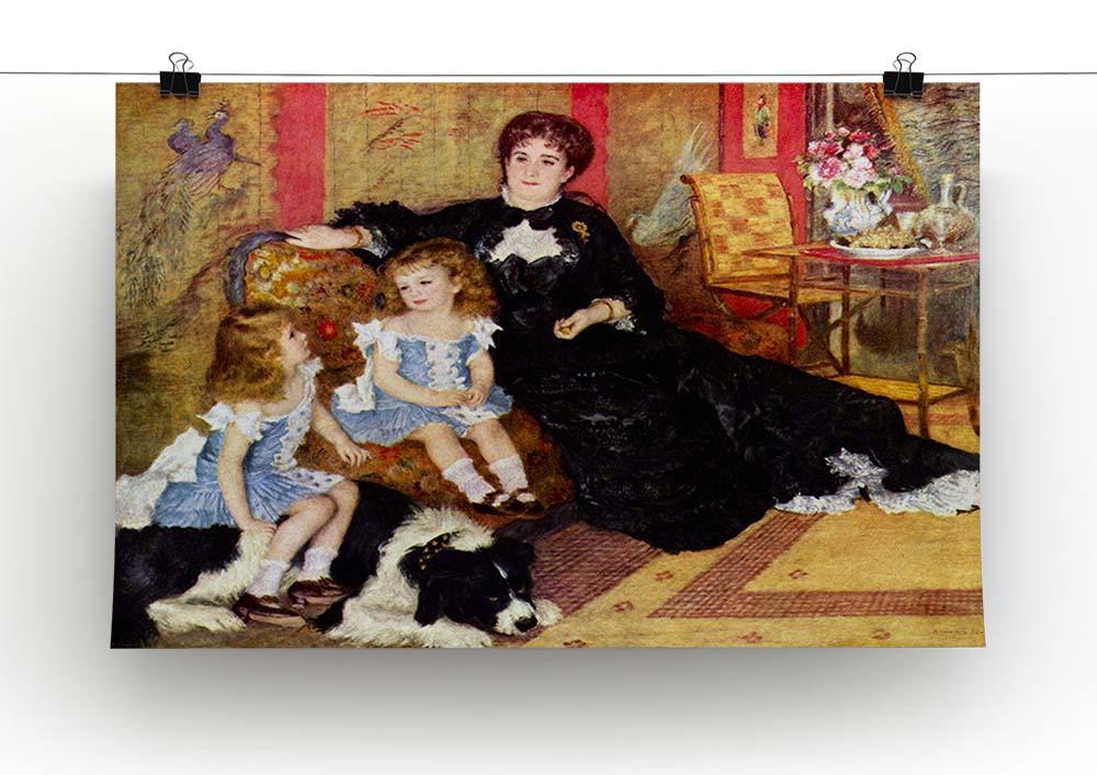 Portrait of the Mrs Charpentier and her children by Renoir Canvas Print or Poster - Canvas Art Rocks - 2