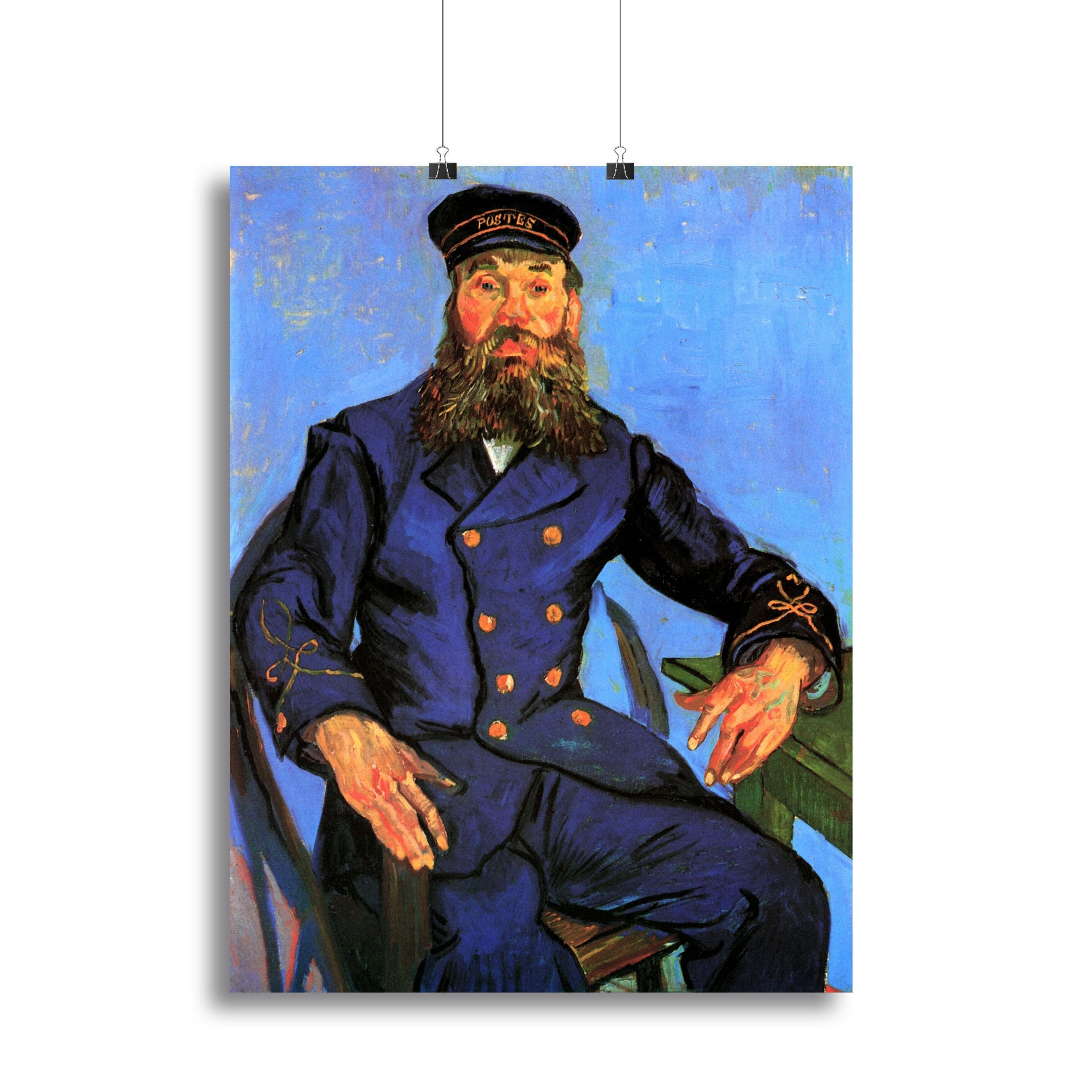 Portrait of the Postman Joseph Roulin by Van Gogh Canvas Print or Poster
