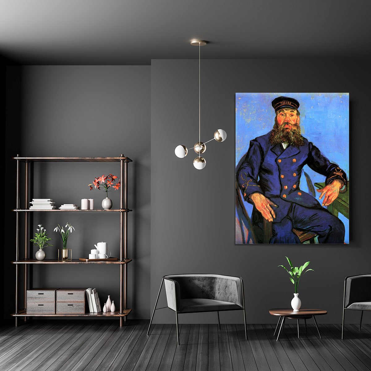 Portrait of the Postman Joseph Roulin by Van Gogh Canvas Print or Poster