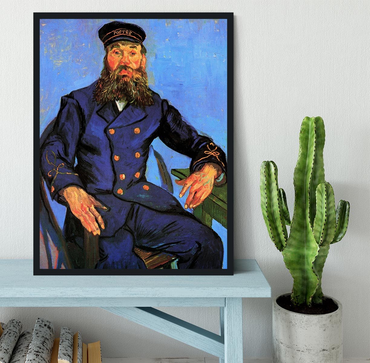 Portrait of the Postman Joseph Roulin by Van Gogh Framed Print - Canvas Art Rocks - 2