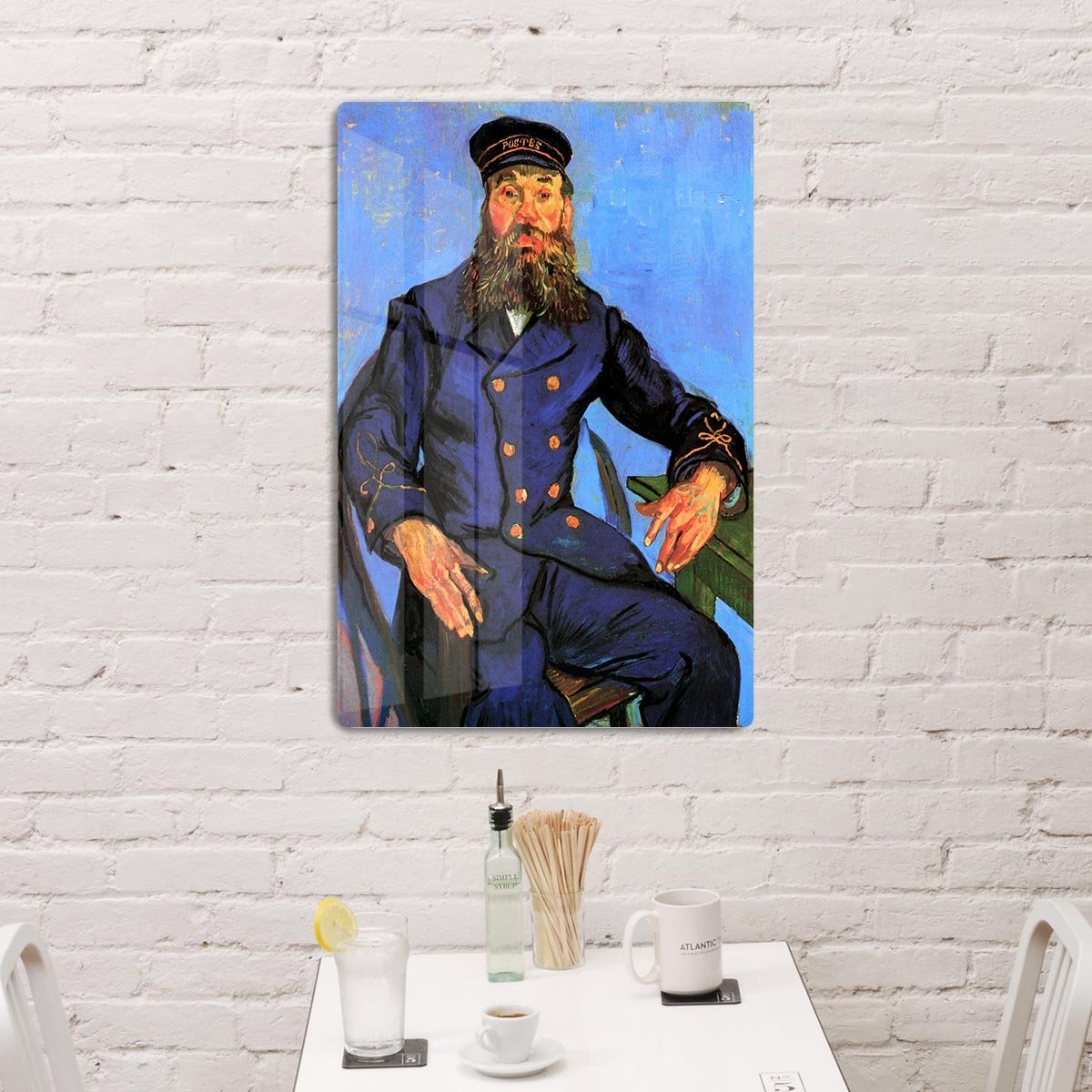 Portrait of the Postman Joseph Roulin by Van Gogh HD Metal Print