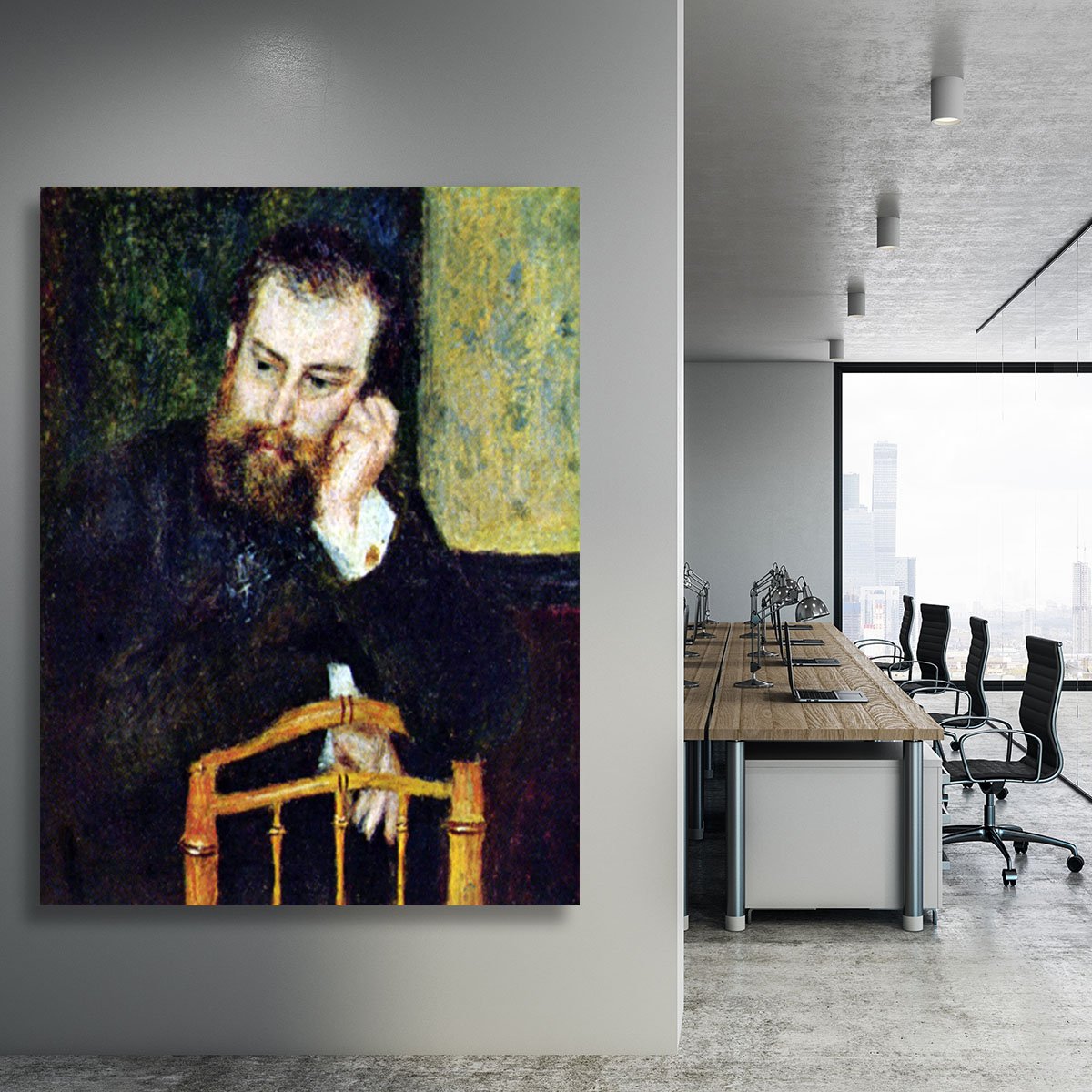 Portrait of the painter Alfred Sisley 1 by Renoir Canvas Print or Poster