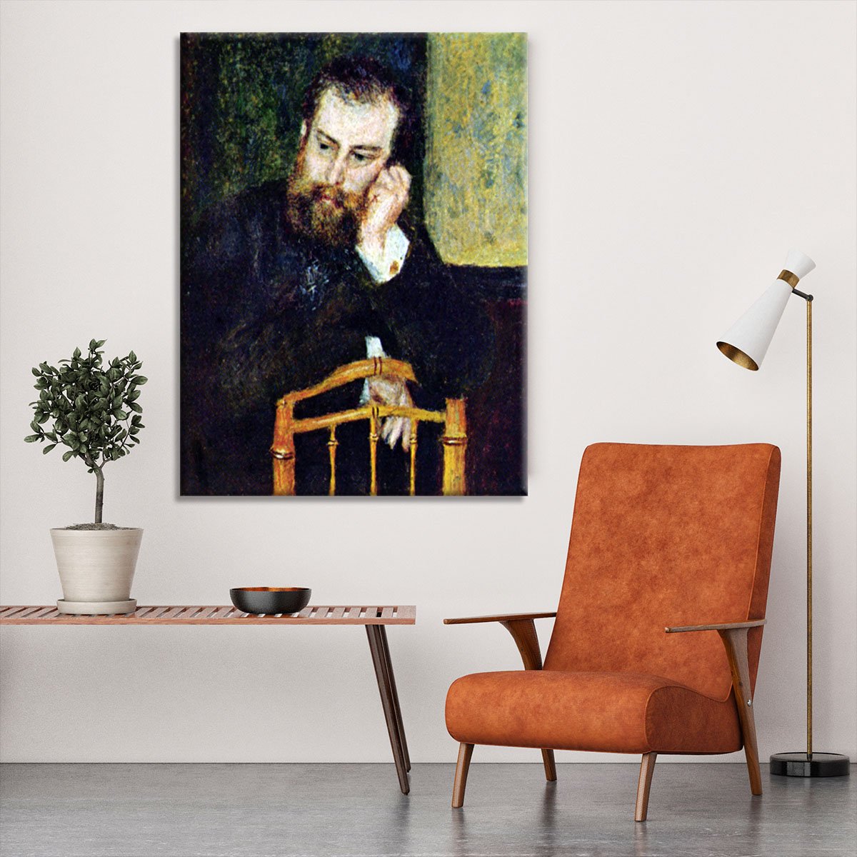 Portrait of the painter Alfred Sisley 1 by Renoir Canvas Print or Poster