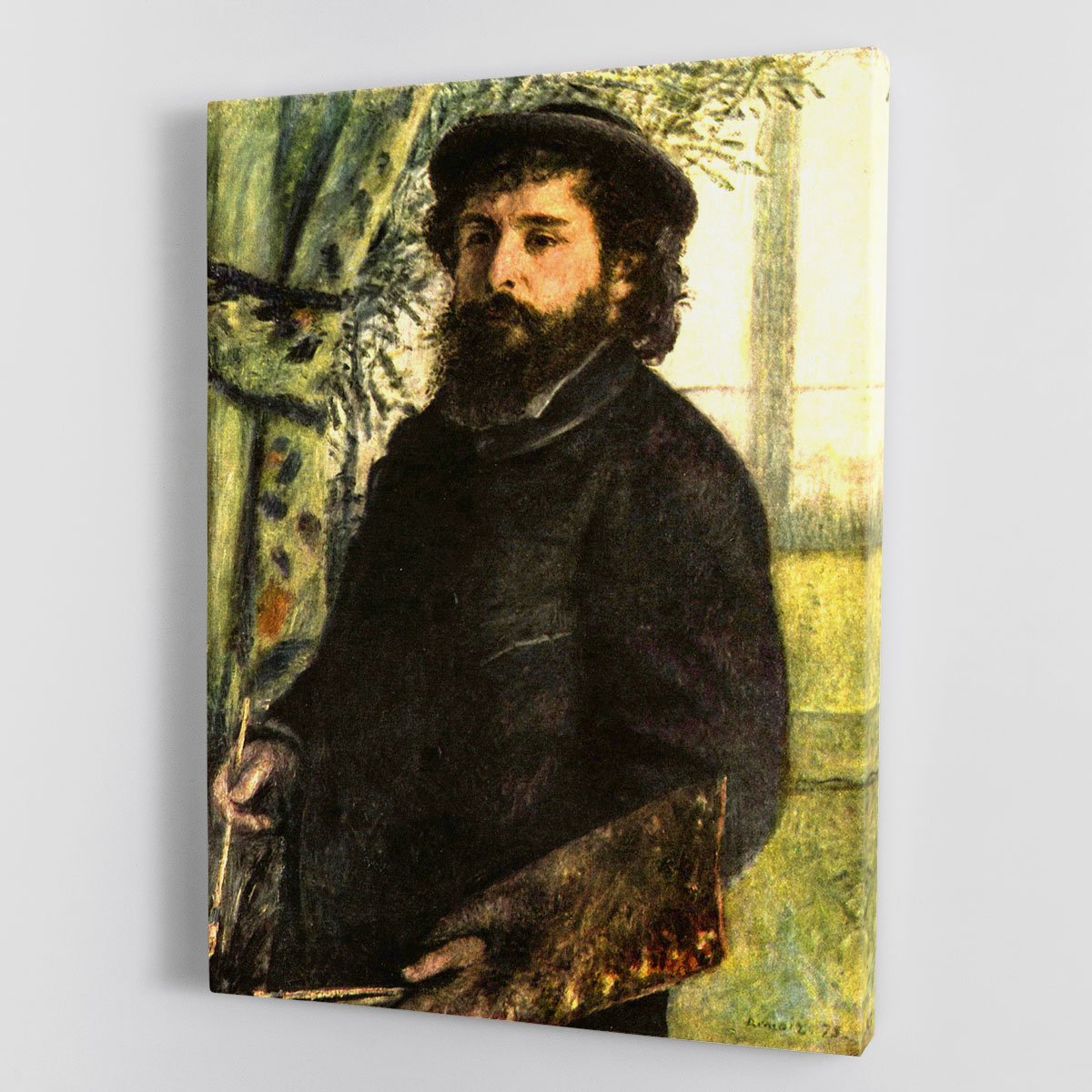Portrait of the painter Claude Monet by Renoir Canvas Print or Poster