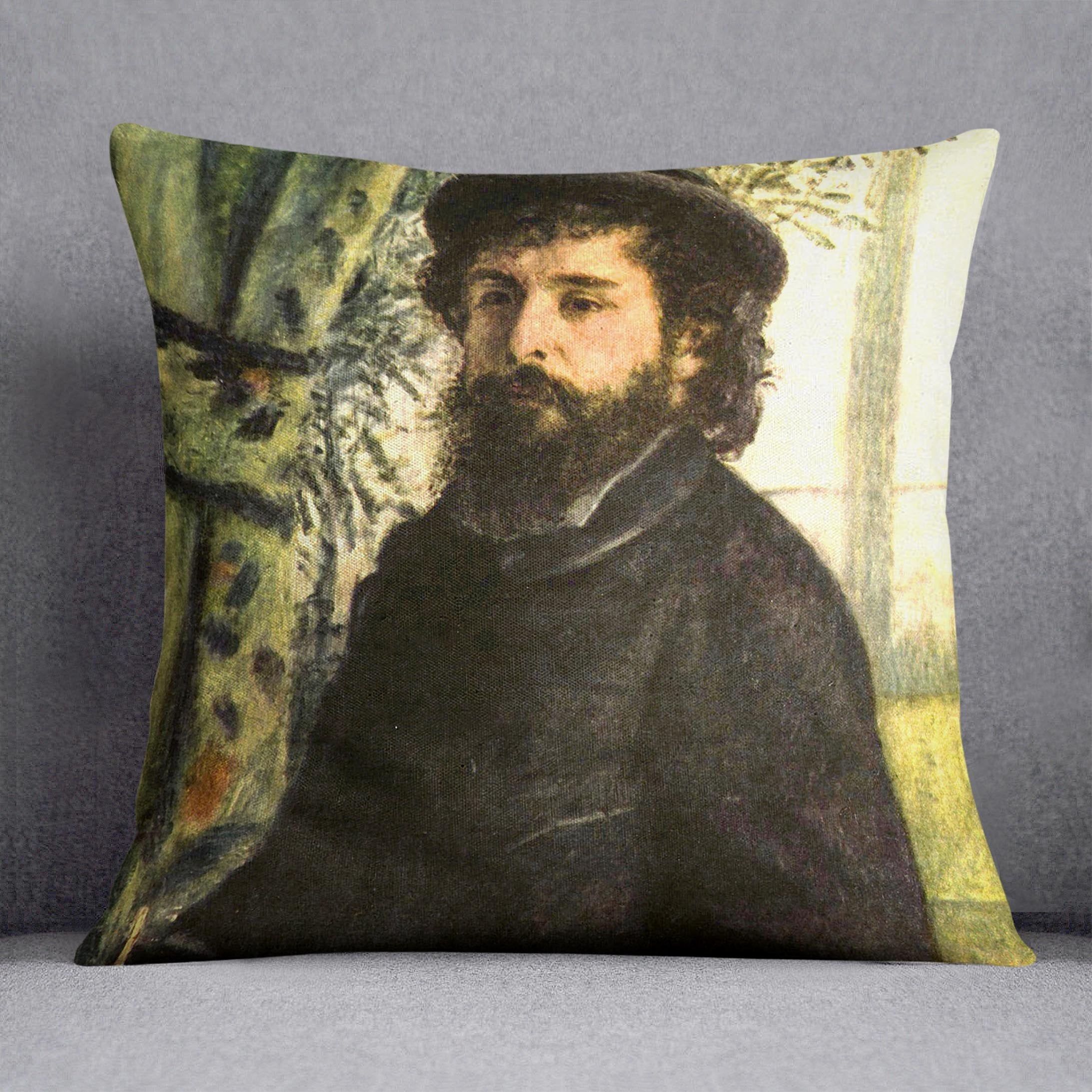 Portrait of the painter Claude Monet by Renoir Throw Pillow