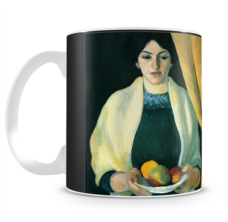 Portrait with apples portrait of the wife of the artist by Macke Mug - Canvas Art Rocks - 1