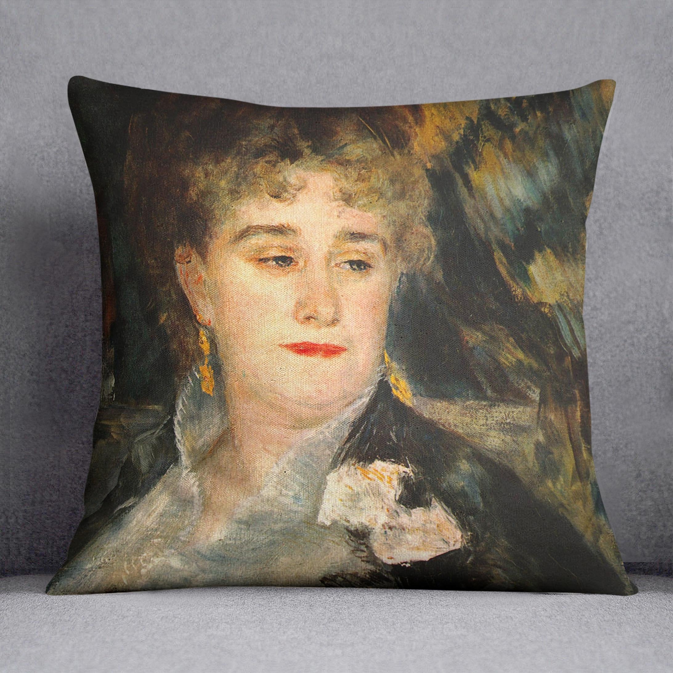 Portraits of Mme Charpentier by Renoir Throw Pillow