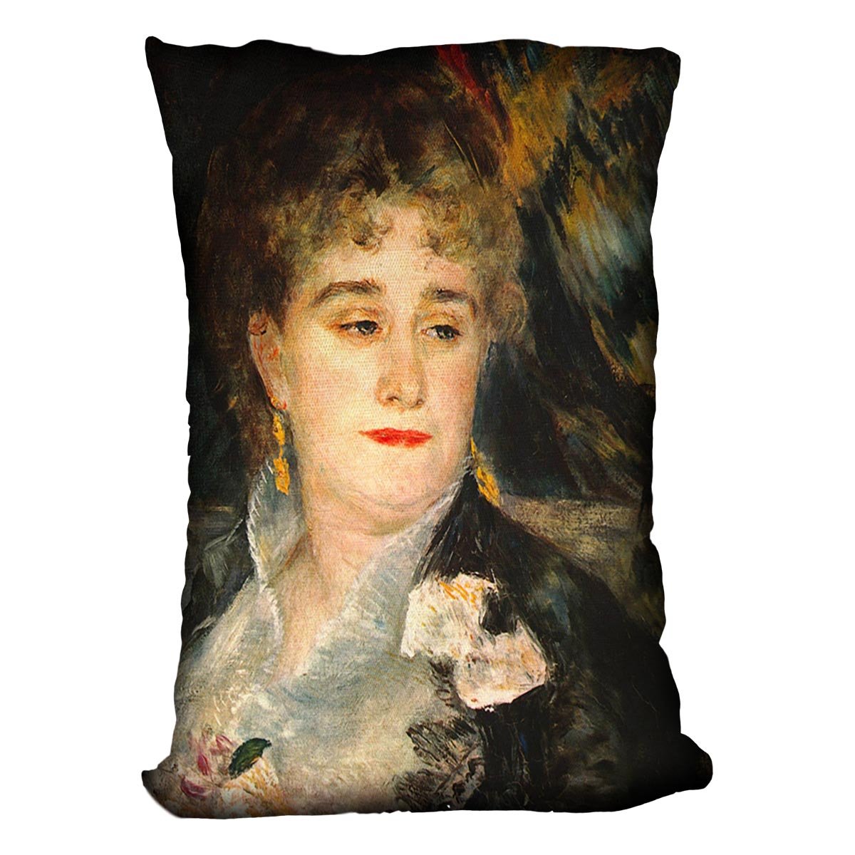 Portraits of Mme Charpentier by Renoir Throw Pillow