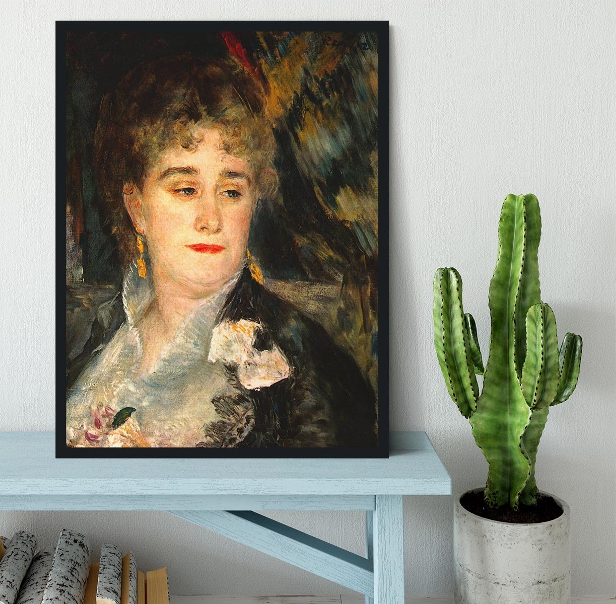 Portraits of Mme Charpentier by Renoir Framed Print - Canvas Art Rocks - 2