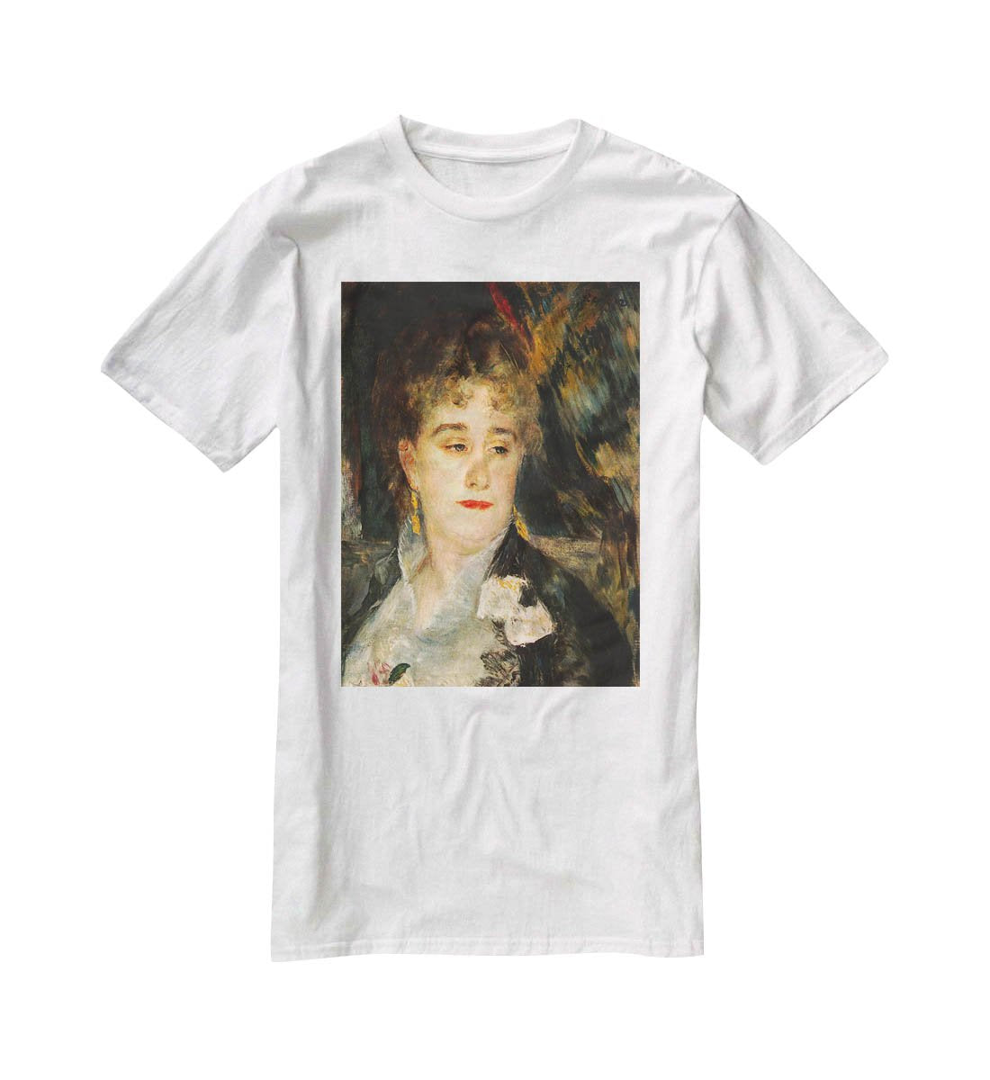 Portraits of Mme Charpentier by Renoir T-Shirt - Canvas Art Rocks - 5