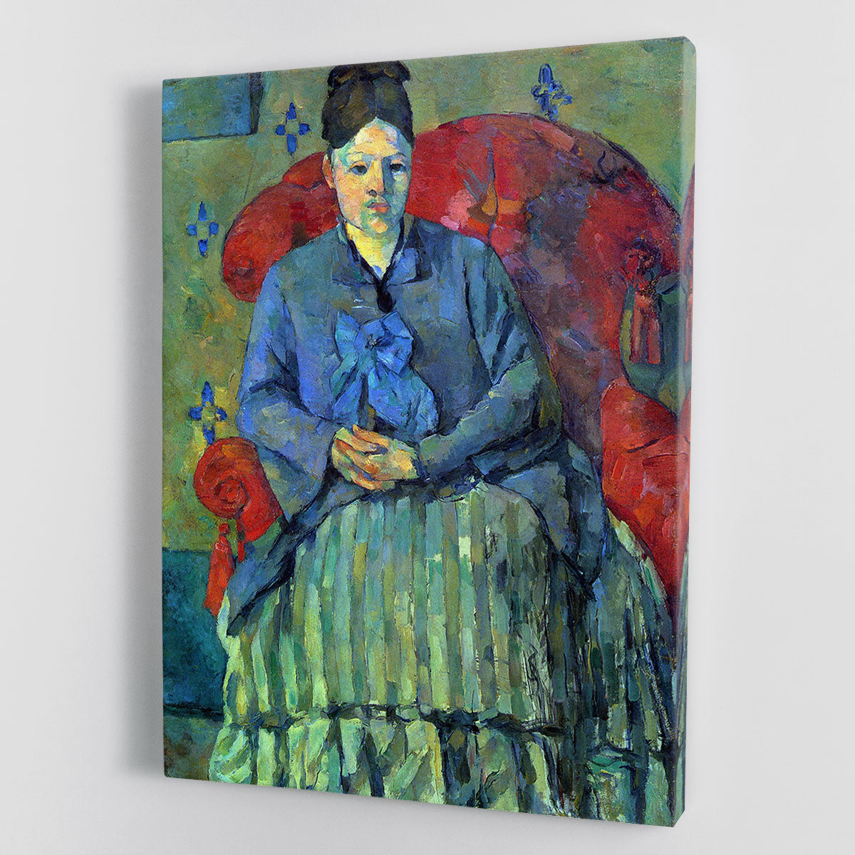 Potrait of Mme Cezanne in Red Armchair by Cezanne Canvas Print or Poster - Canvas Art Rocks - 1