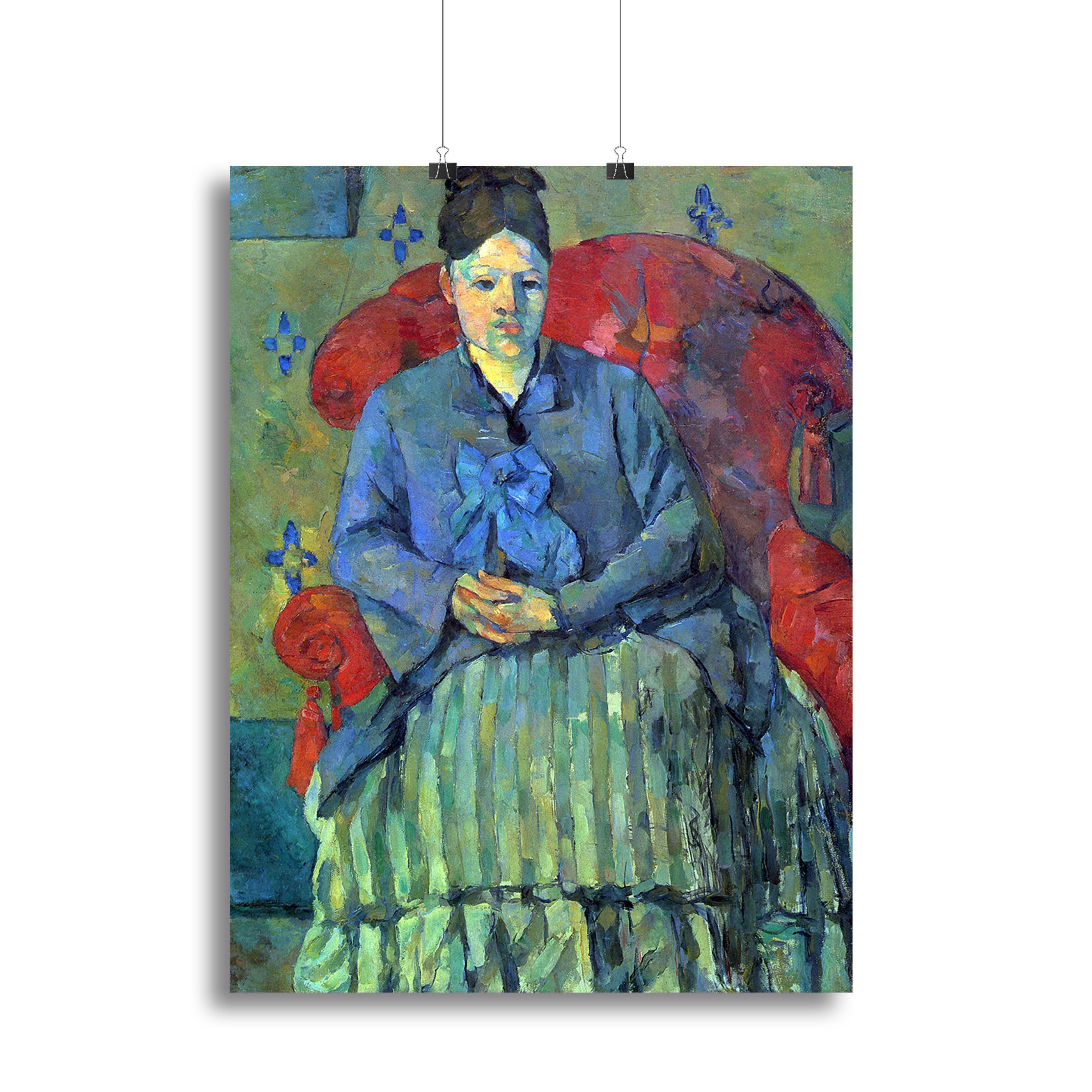 Potrait of Mme Cezanne in Red Armchair by Cezanne Canvas Print or Poster - Canvas Art Rocks - 2