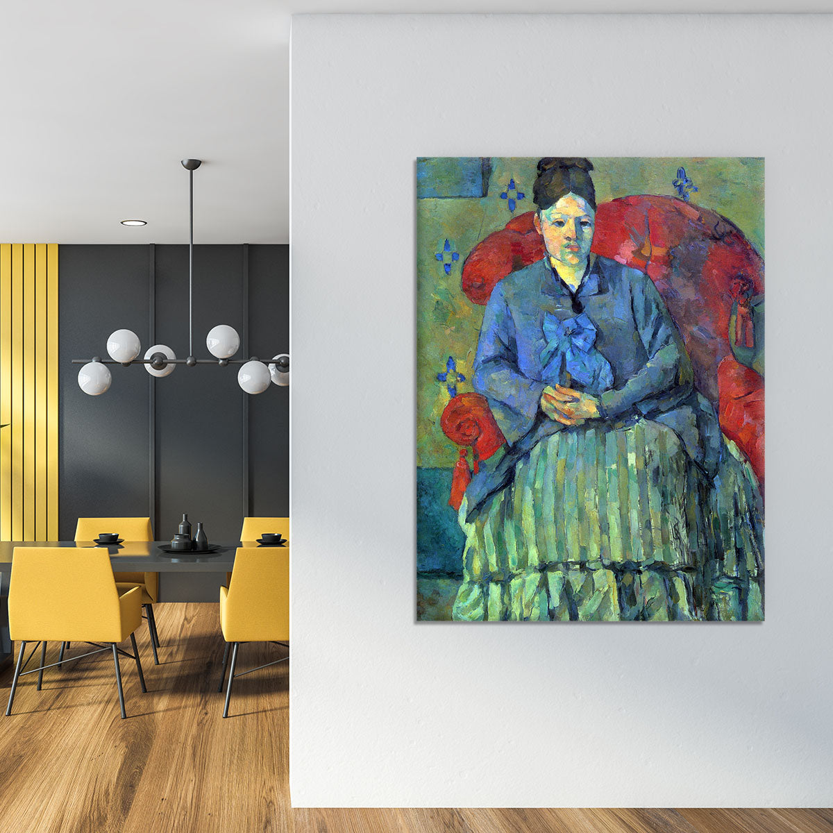 Potrait of Mme Cezanne in Red Armchair by Cezanne Canvas Print or Poster - Canvas Art Rocks - 4