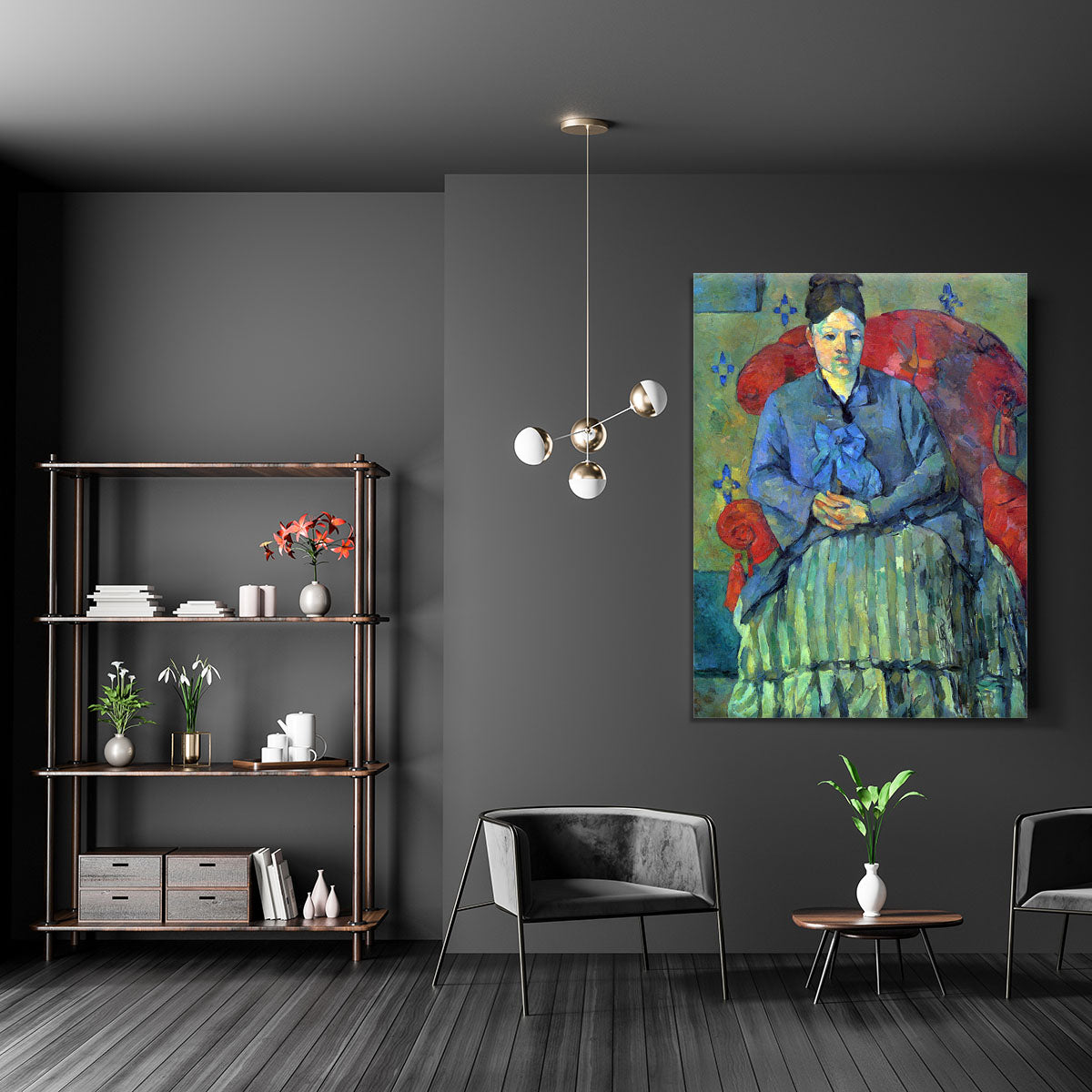 Potrait of Mme Cezanne in Red Armchair by Cezanne Canvas Print or Poster - Canvas Art Rocks - 5