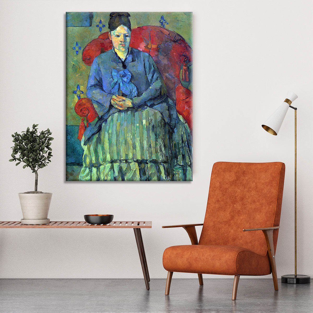 Potrait of Mme Cezanne in Red Armchair by Cezanne Canvas Print or Poster - Canvas Art Rocks - 6