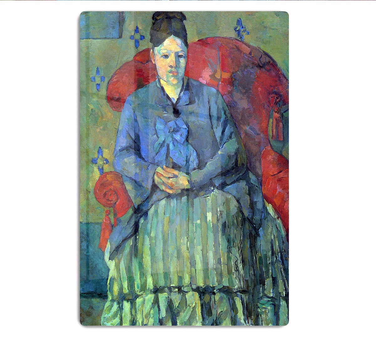 Potrait of Mme Cezanne in Red Armchair by Cezanne Acrylic Block - Canvas Art Rocks - 1