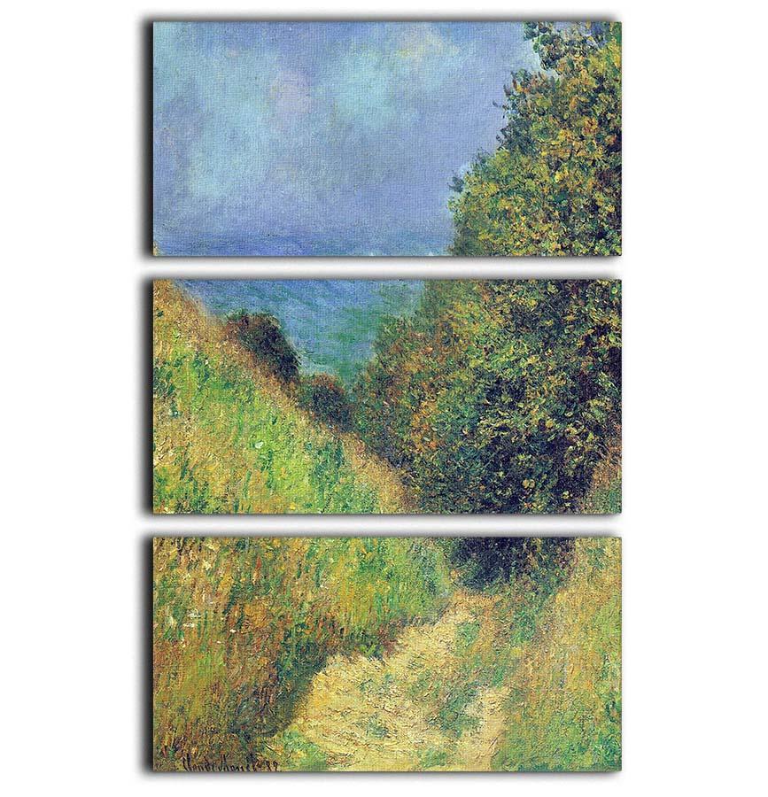 Pourville 2 by Monet 3 Split Panel Canvas Print - Canvas Art Rocks - 1