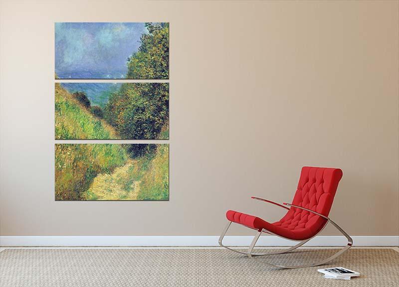 Pourville 2 by Monet 3 Split Panel Canvas Print - Canvas Art Rocks - 2