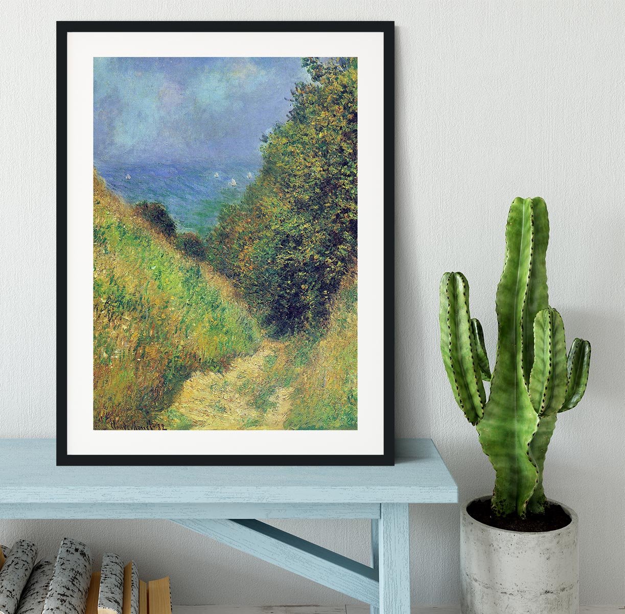 Pourville 2 by Monet Framed Print - Canvas Art Rocks - 1