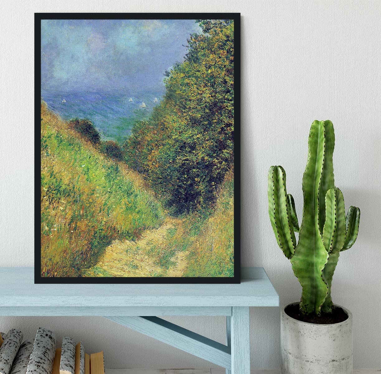 Pourville 2 by Monet Framed Print - Canvas Art Rocks - 2