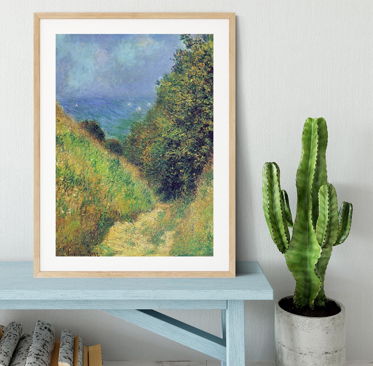Pourville 2 by Monet Framed Print - Canvas Art Rocks - 3