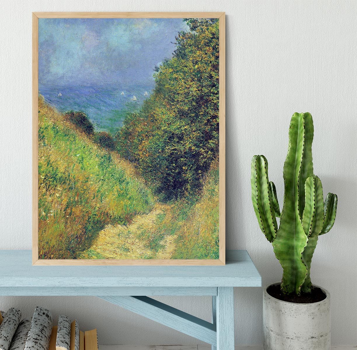 Pourville 2 by Monet Framed Print - Canvas Art Rocks - 4