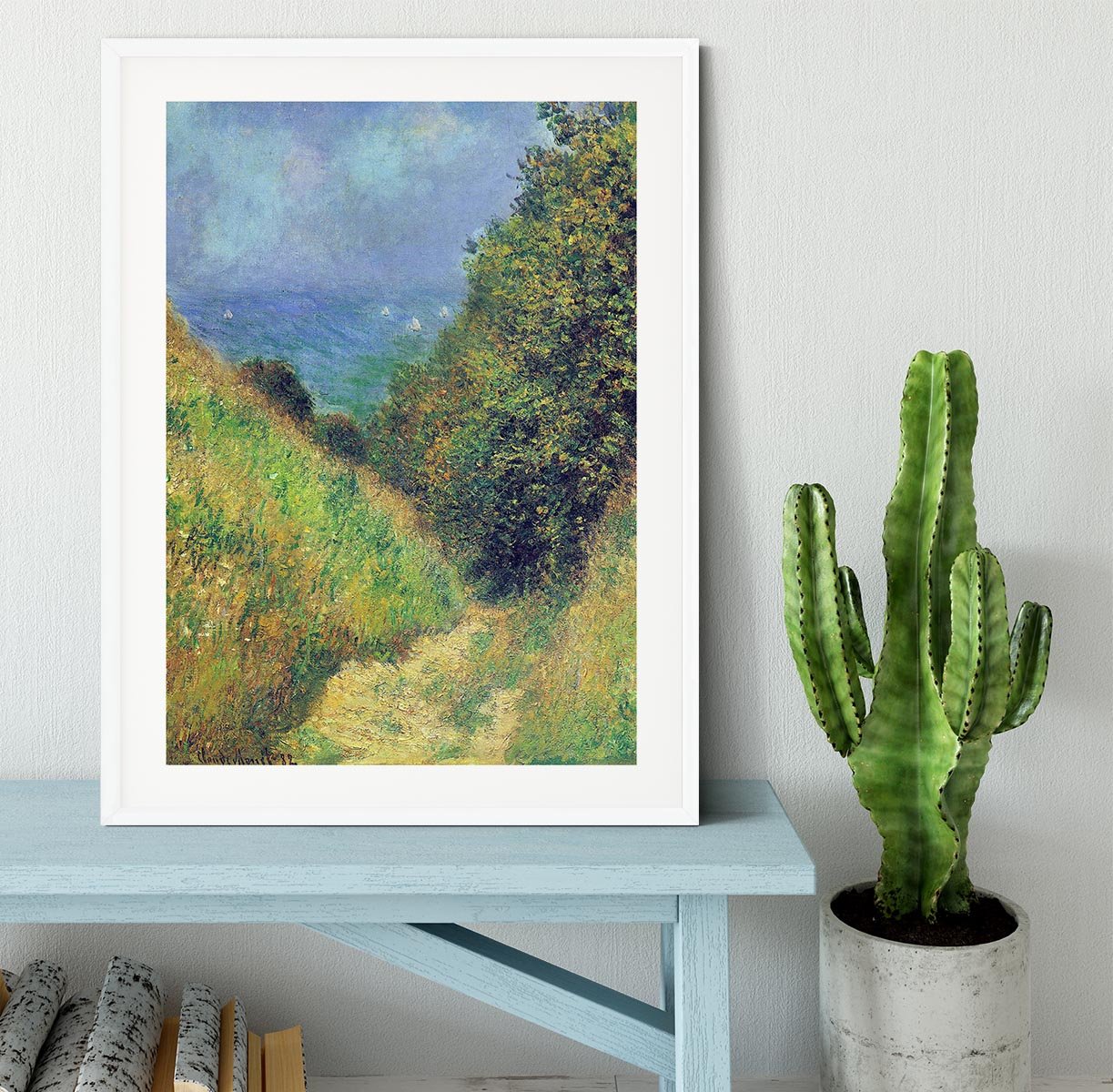 Pourville 2 by Monet Framed Print - Canvas Art Rocks - 5