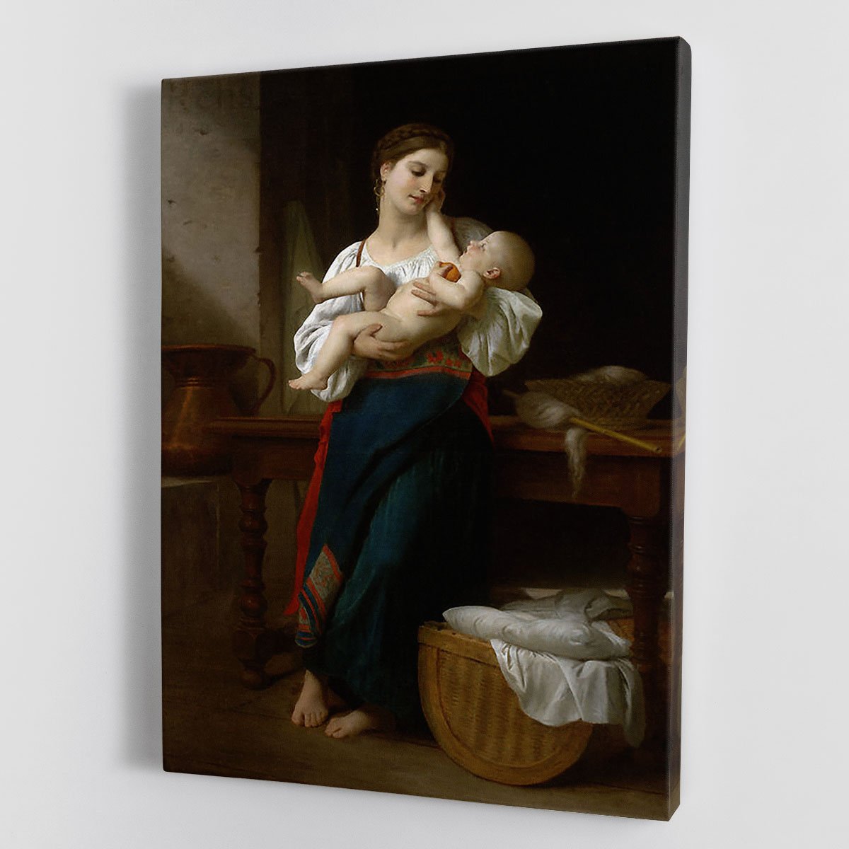 Premires Caresses By Bouguereau Canvas Print or Poster