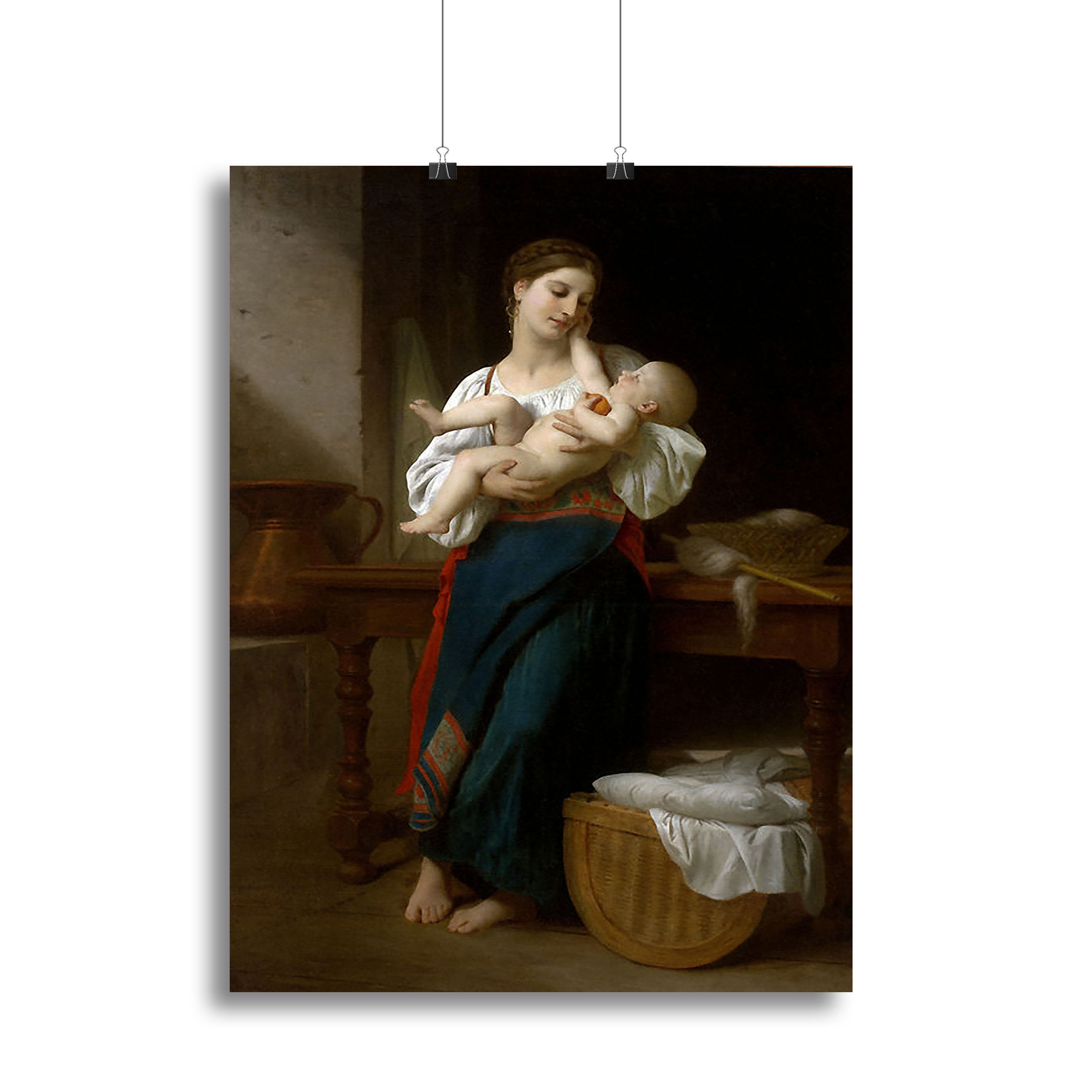 Premires Caresses By Bouguereau Canvas Print or Poster